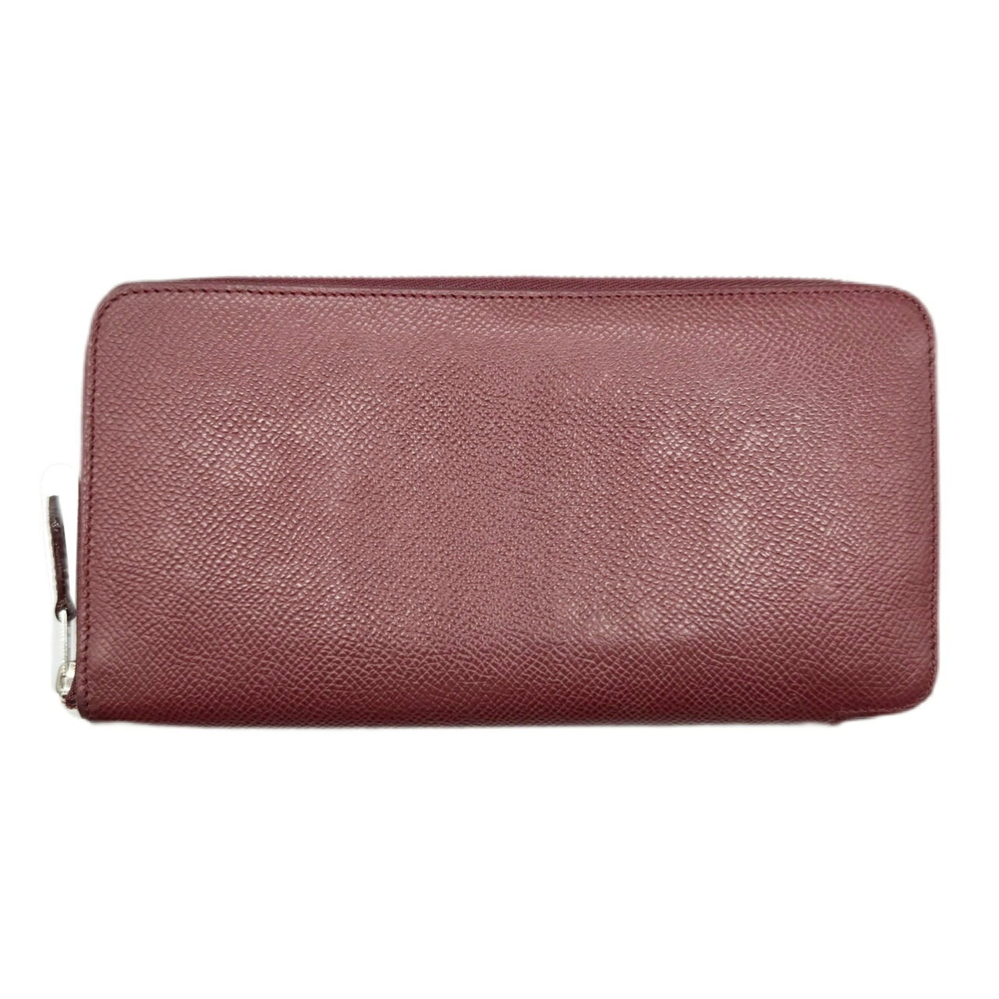Hermes Azap Rouge H Epsom Leather Long Wallet (Bi-Fold) (Pre-Owned)