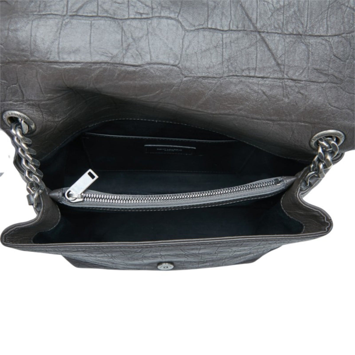 Saint Laurent Black Leather Shoulder Bag (Pre-Owned)