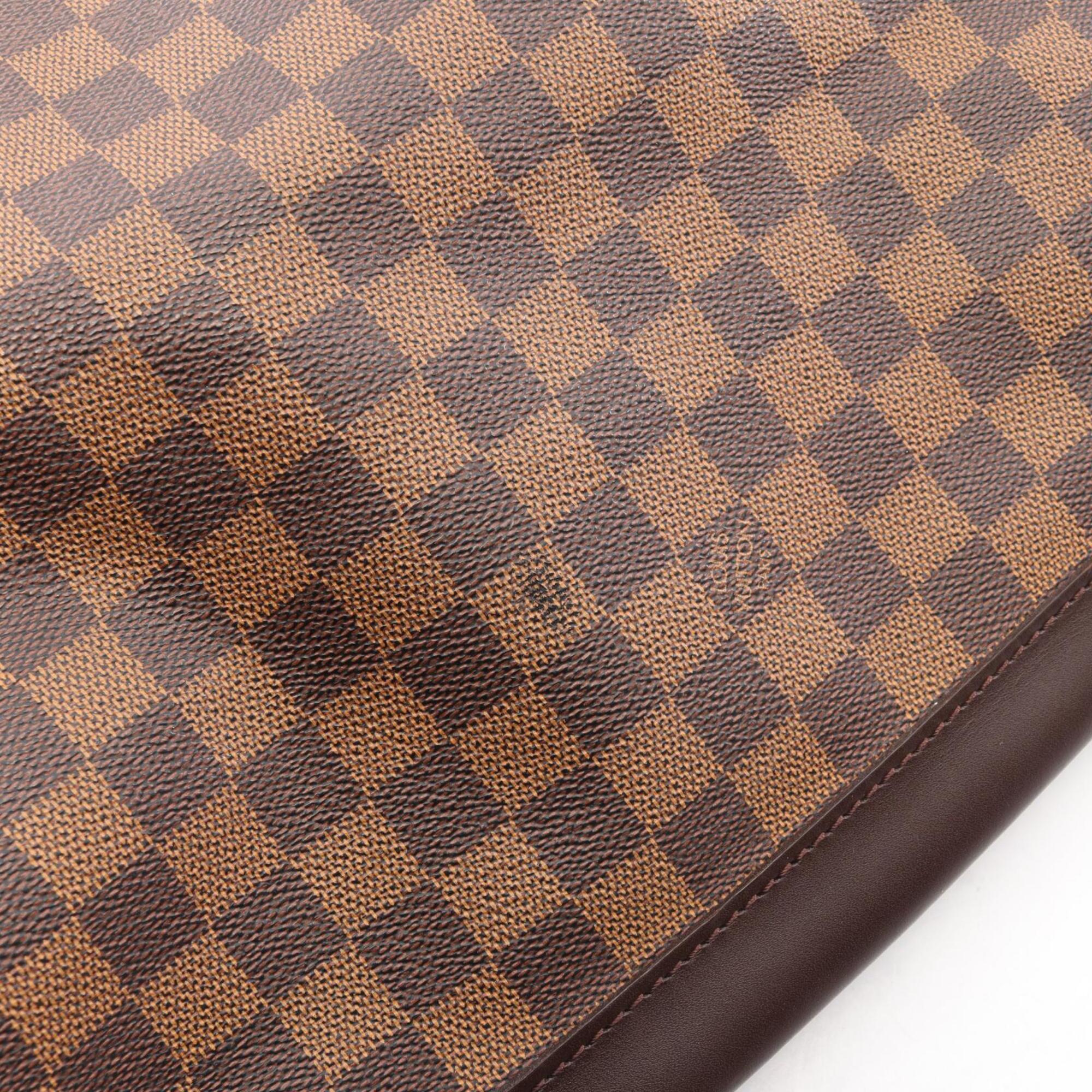 Louis Vuitton Brown Coated Canvas Pvc Damier Canvas Leather Boston Bag Handbag (Pre-Owned)