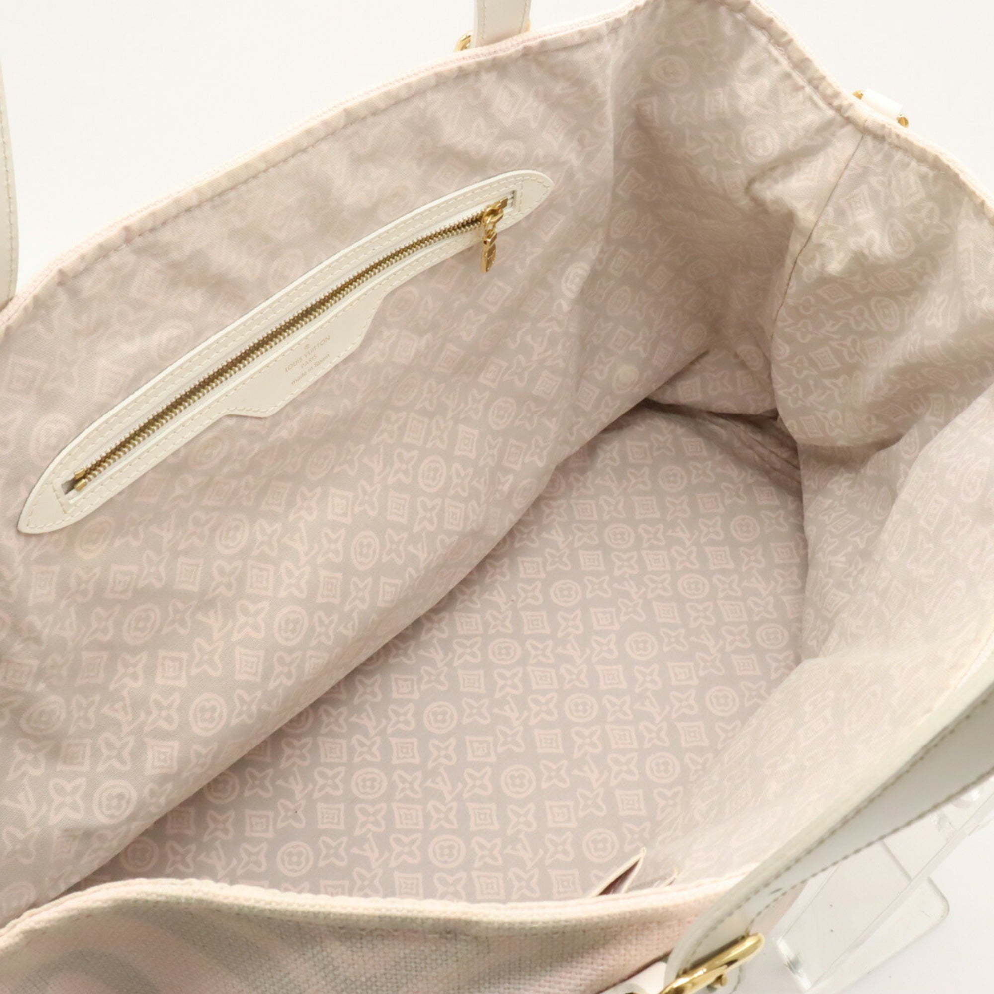 Louis Vuitton Rose Canvas Leather Shoulder Bag Tote Bag (Pre-Owned)