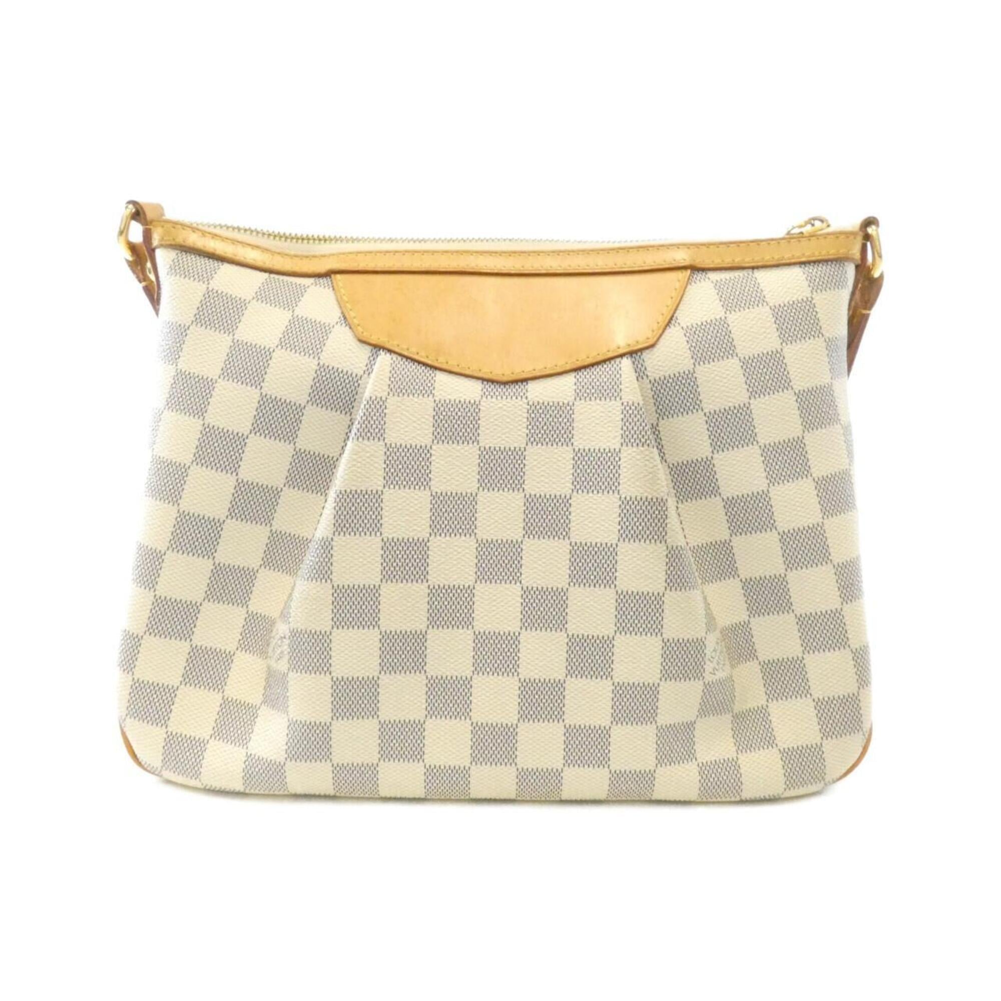 Louis Vuitton Azur White Coated Canvas Shoulder Bag (Pre-Owned)