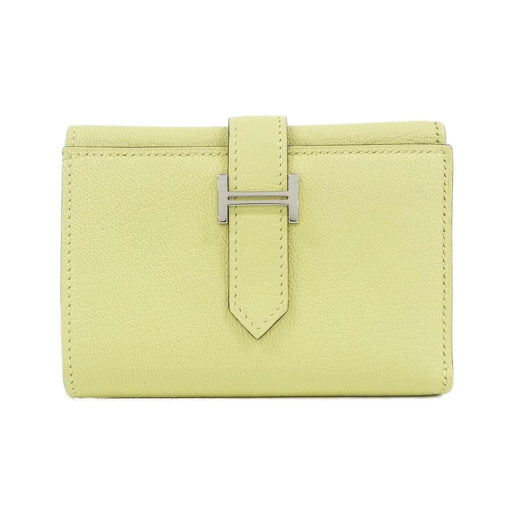 Hermes Jaune Chevre Leather Wallet (Bi-Fold) (Pre-Owned)