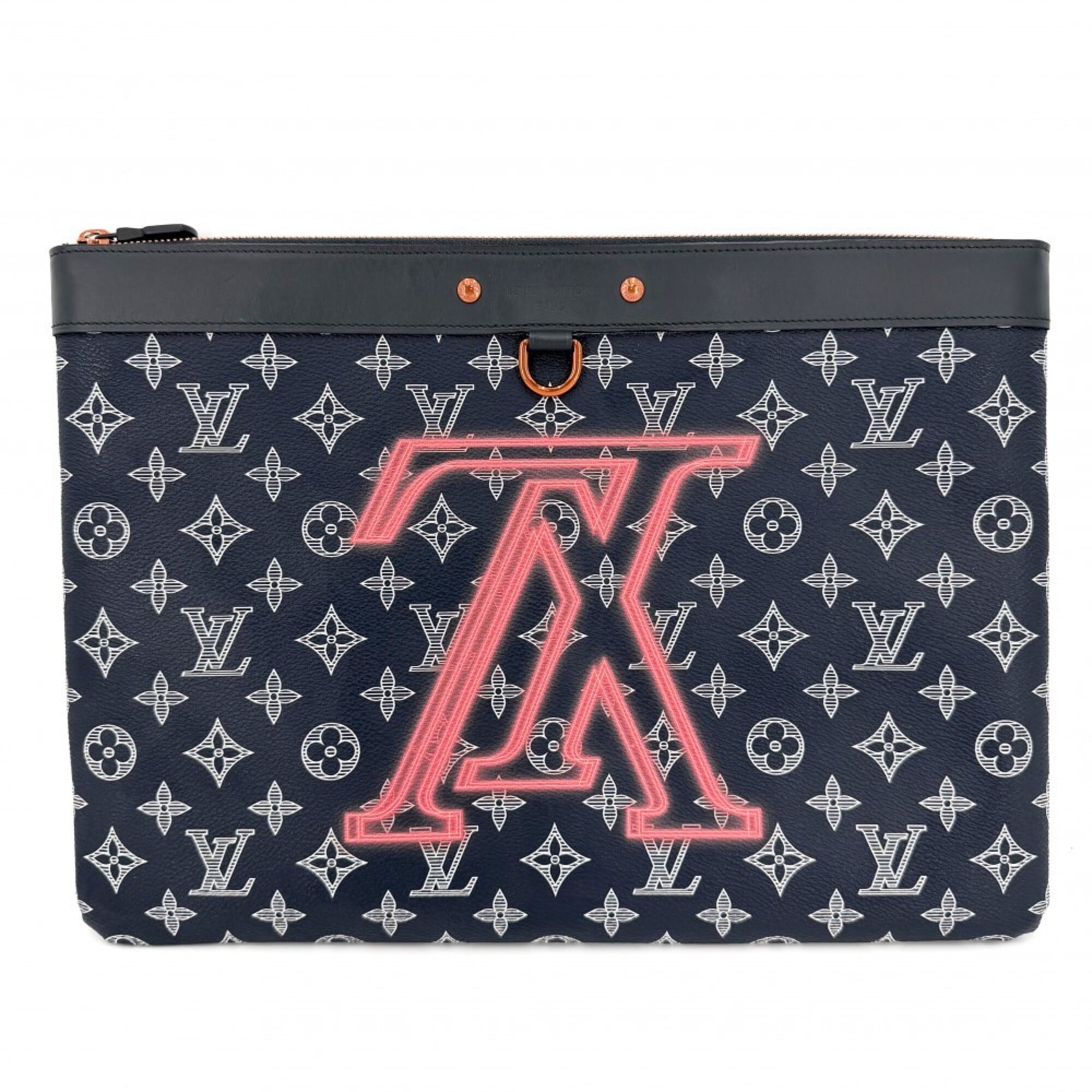 Louis Vuitton Navy Monogram Clutch Bag Pochette (Pre-Owned)