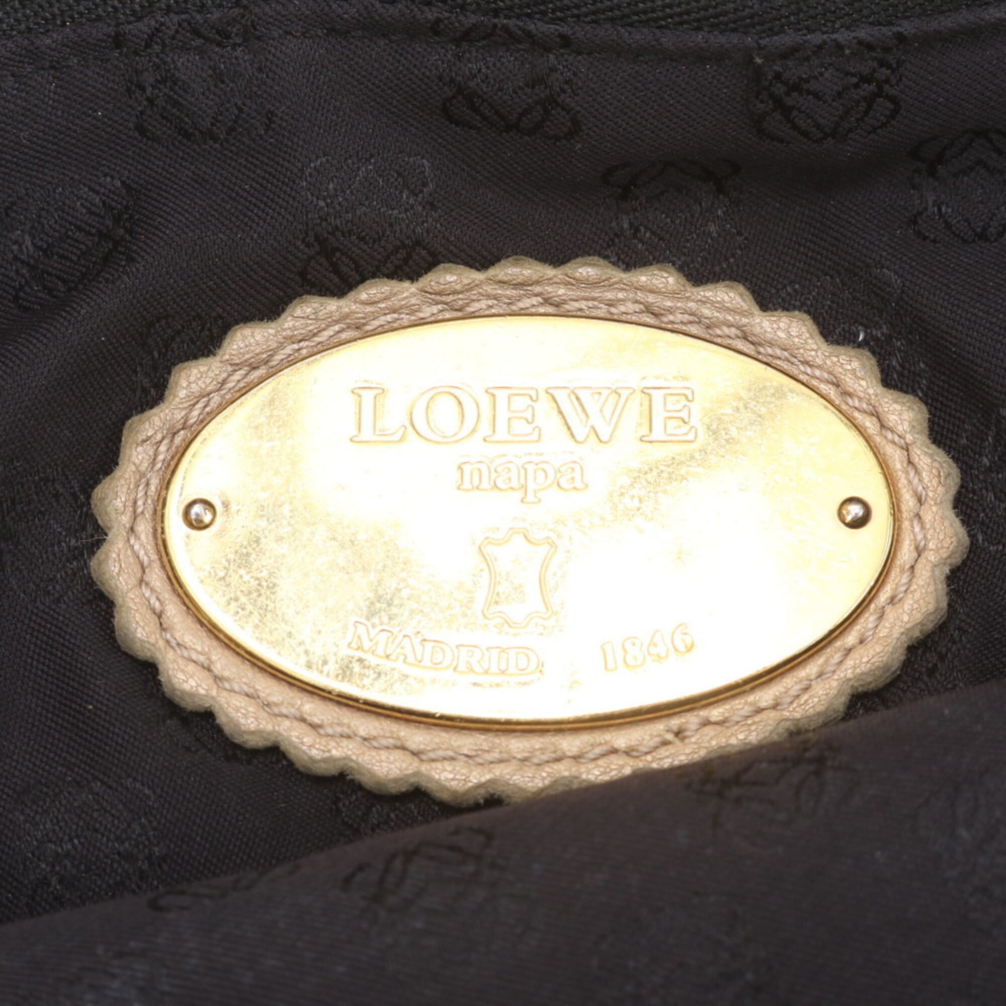 Loewe Brown Leather Handbag Shoulder Bag Tote Bag (Pre-Owned)