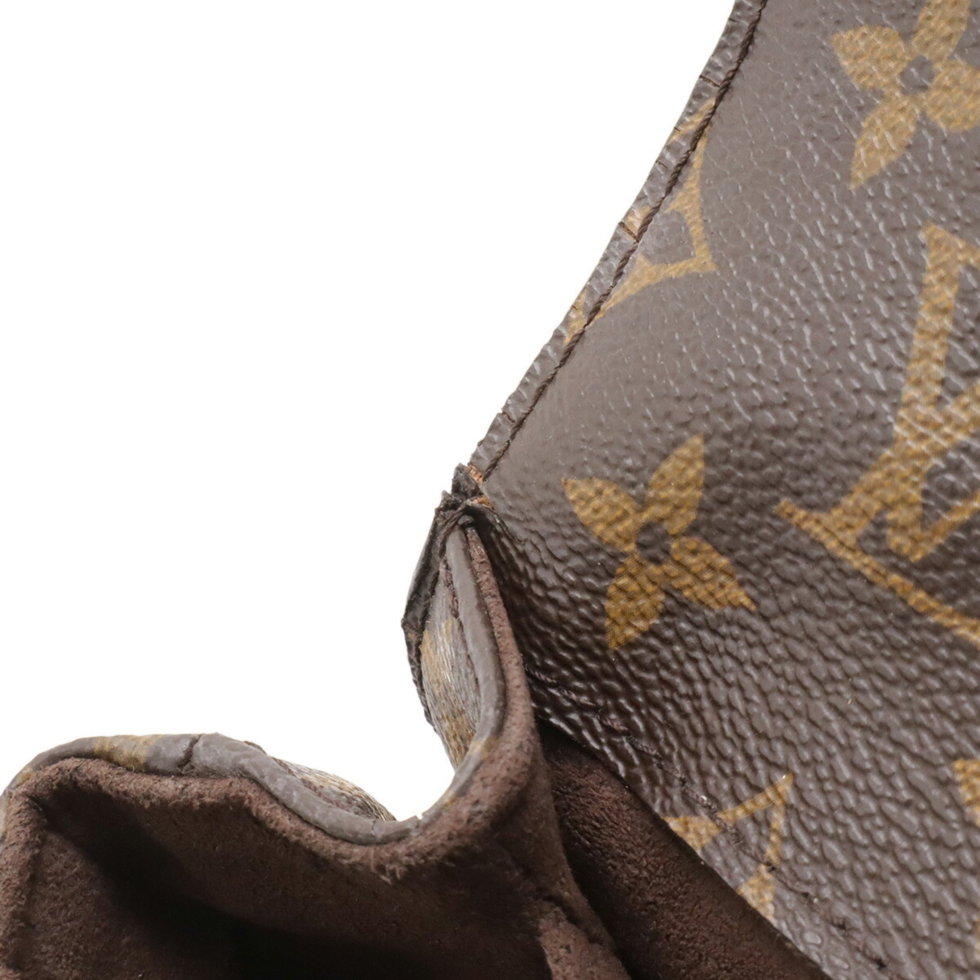 Louis Vuitton Brown Monogram Canvas Clutch Bag Handbag Pochette Shoulder Bag (Pre-Owned)