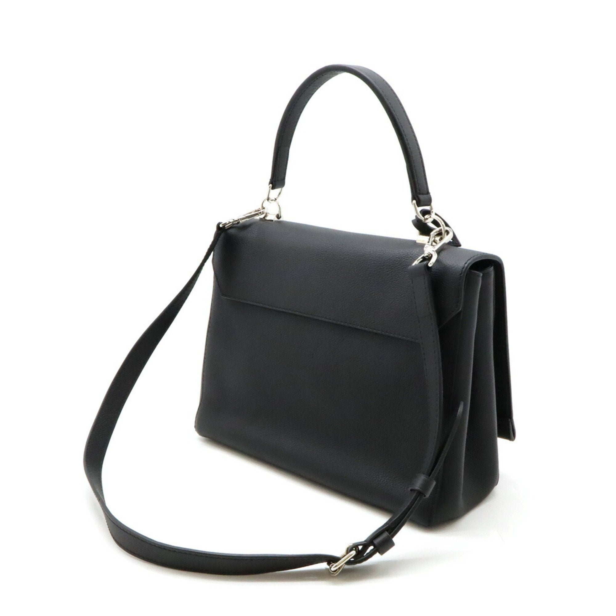 Louis Vuitton Black Noir Leather Handbag Shoulder Bag (Pre-Owned)