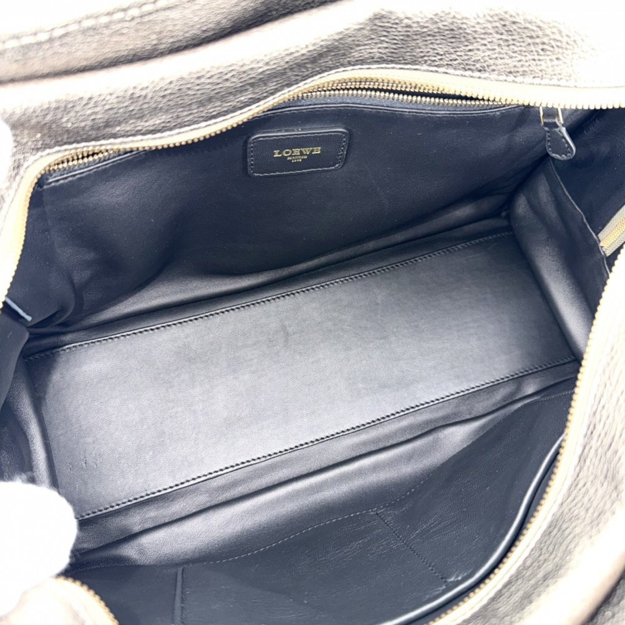 Loewe Gold Leather Boston Bag Handbag (Pre-Owned)