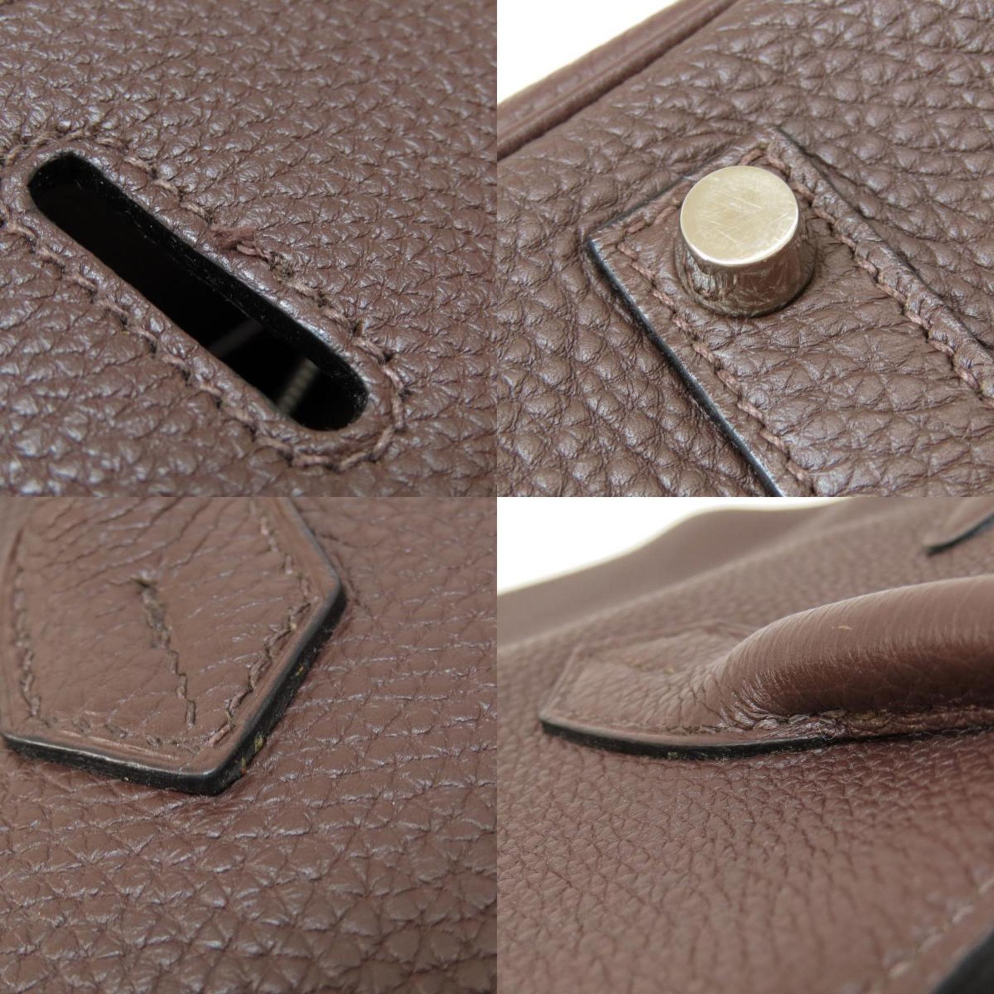 Hermes Birkin Dark Brown Togo Leather Handbag (Pre-Owned)
