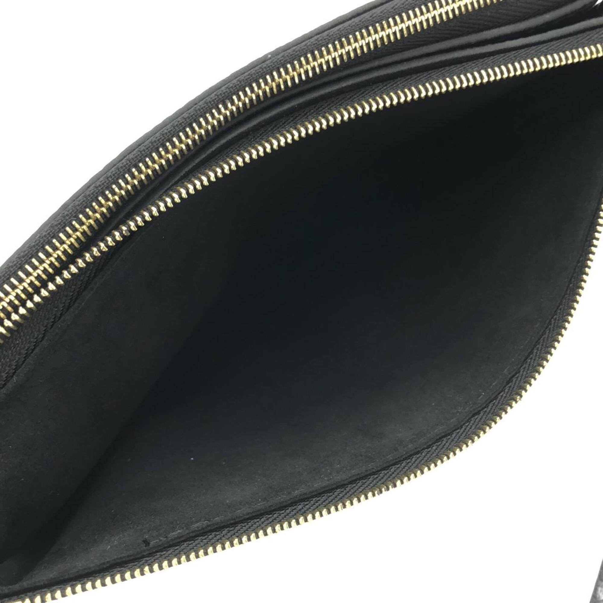 Louis Vuitton Beige Black Leather Pochette Shoulder Bag (Pre-Owned)