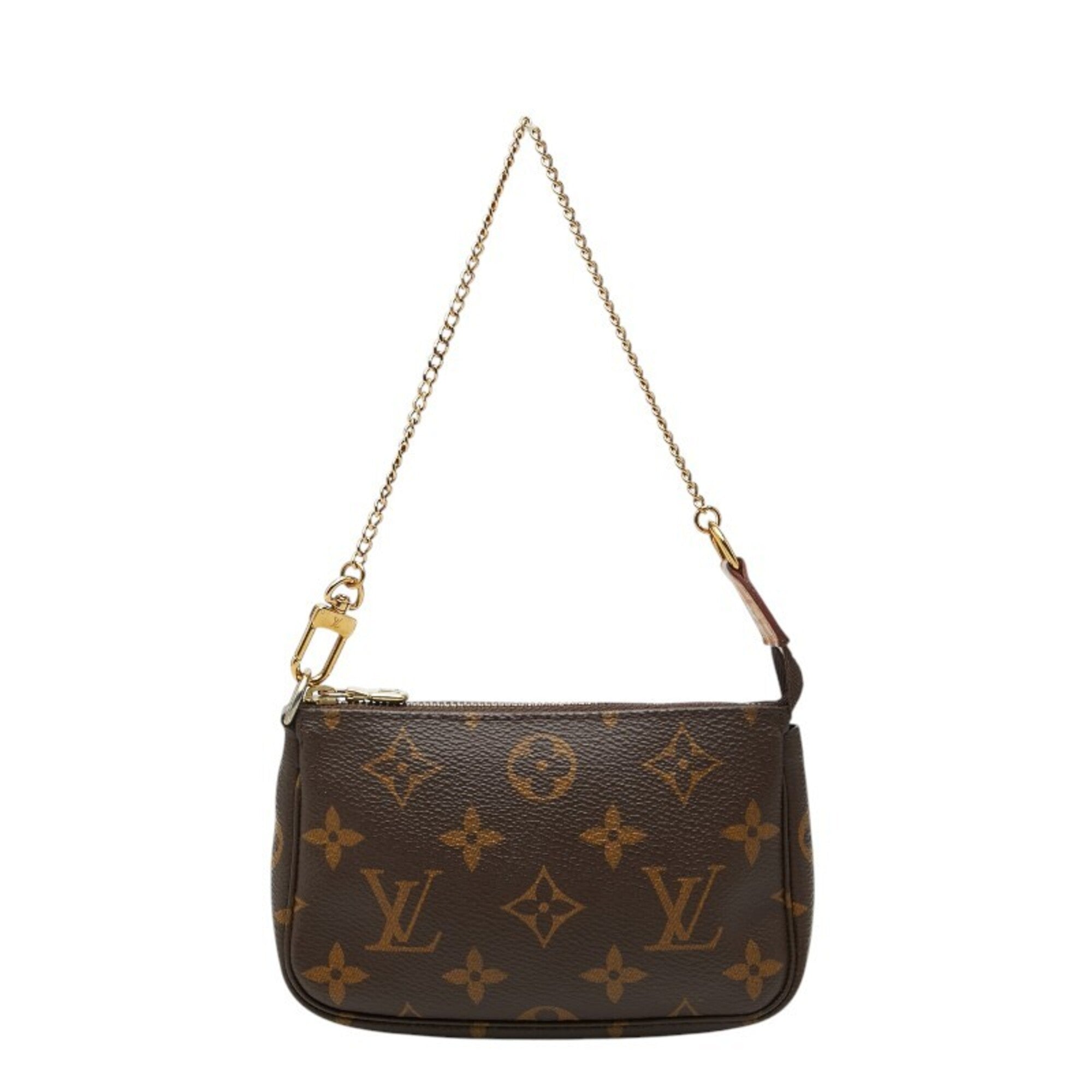 Louis Vuitton Brown Monogram Pvc Leather Handbag Pochette Pouch (Pre-Owned)