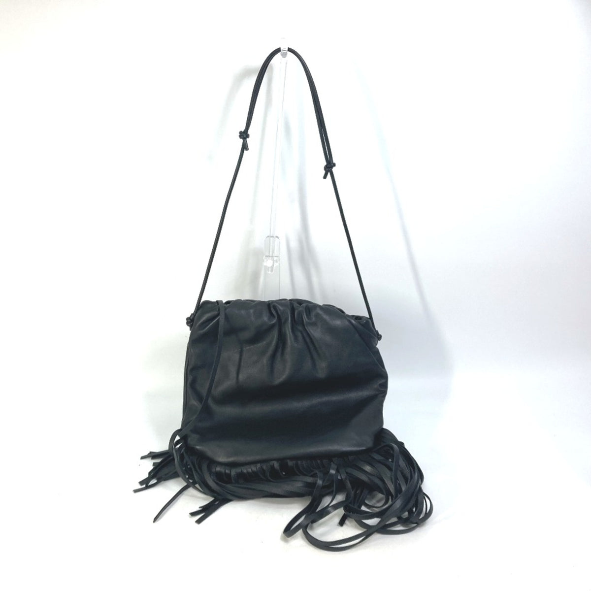 Bottega Veneta Black Leather Shoulder Bag (Pre-Owned)