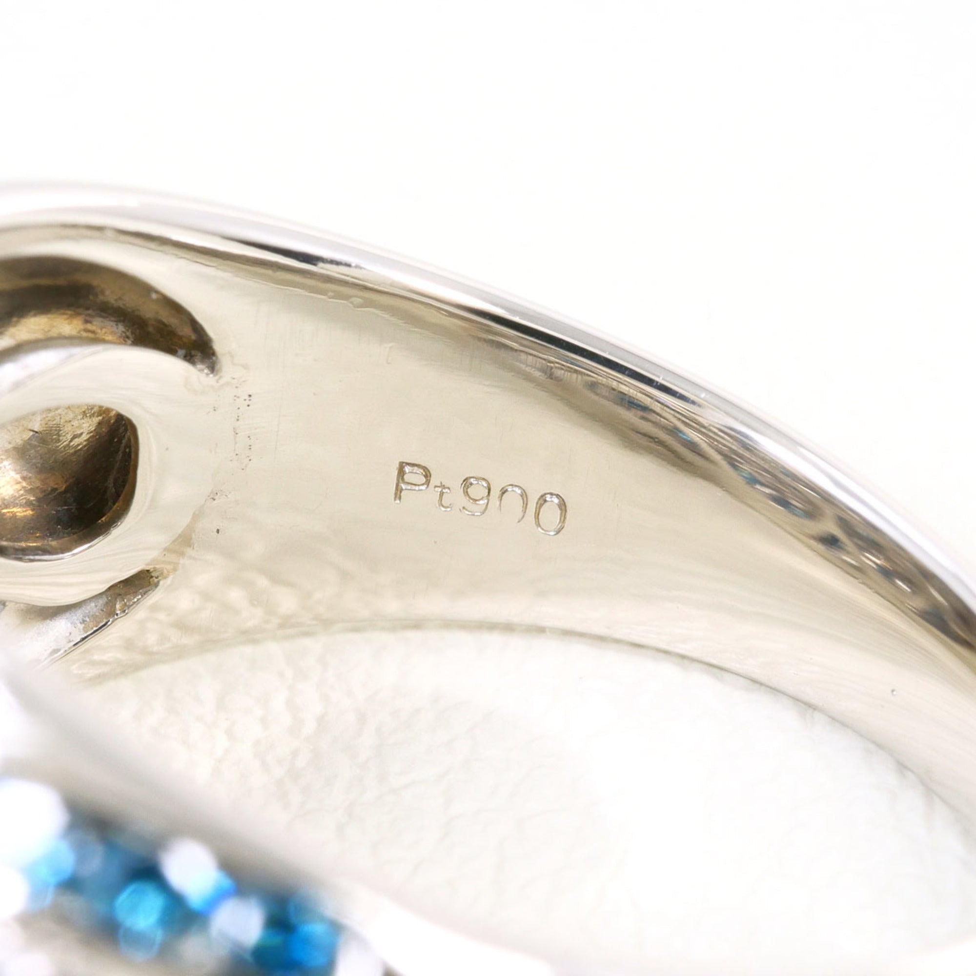 Unbranded Blue Platinum Platinum 900 Band Ring (Pre-Owned)