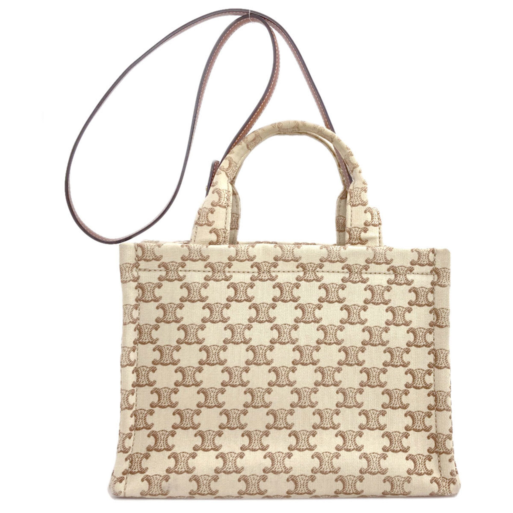 Celine Beige Canvas Handbag (Pre-Owned)
