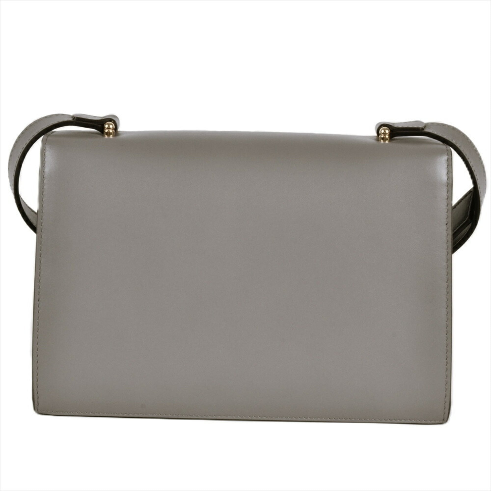 Gucci Gray Leather Shoulder Bag (Pre-Owned)