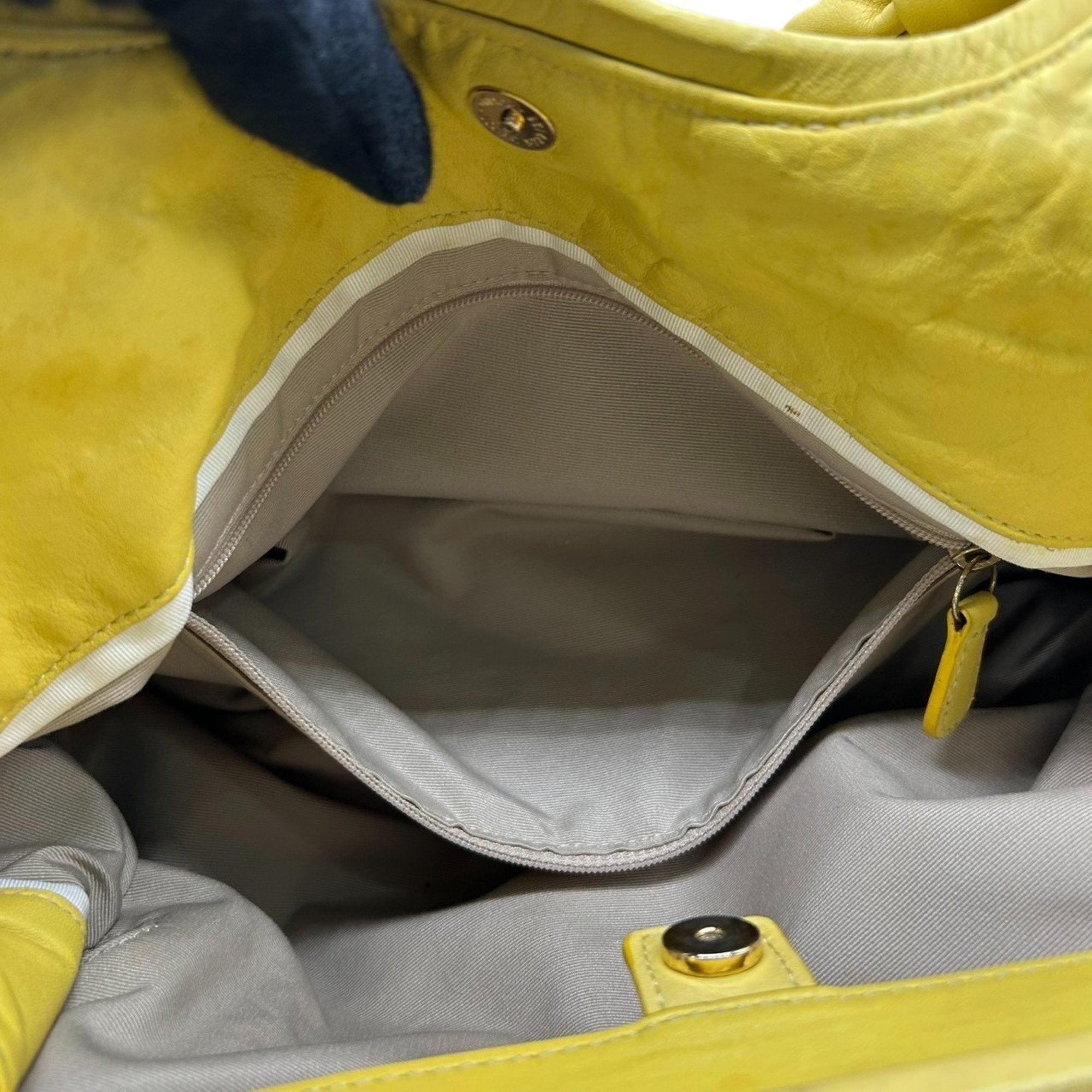 Coach Yellow Leather Handbag Shoulder Bag (Pre-Owned)