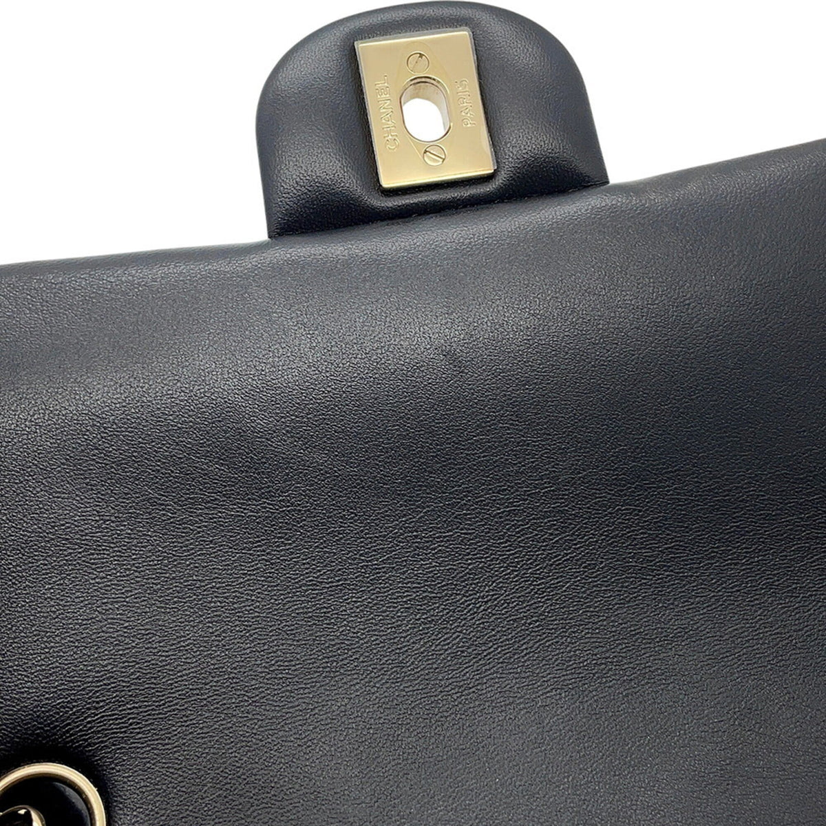 Chanel Black Leather Handbag Shoulder Bag (Pre-Owned)