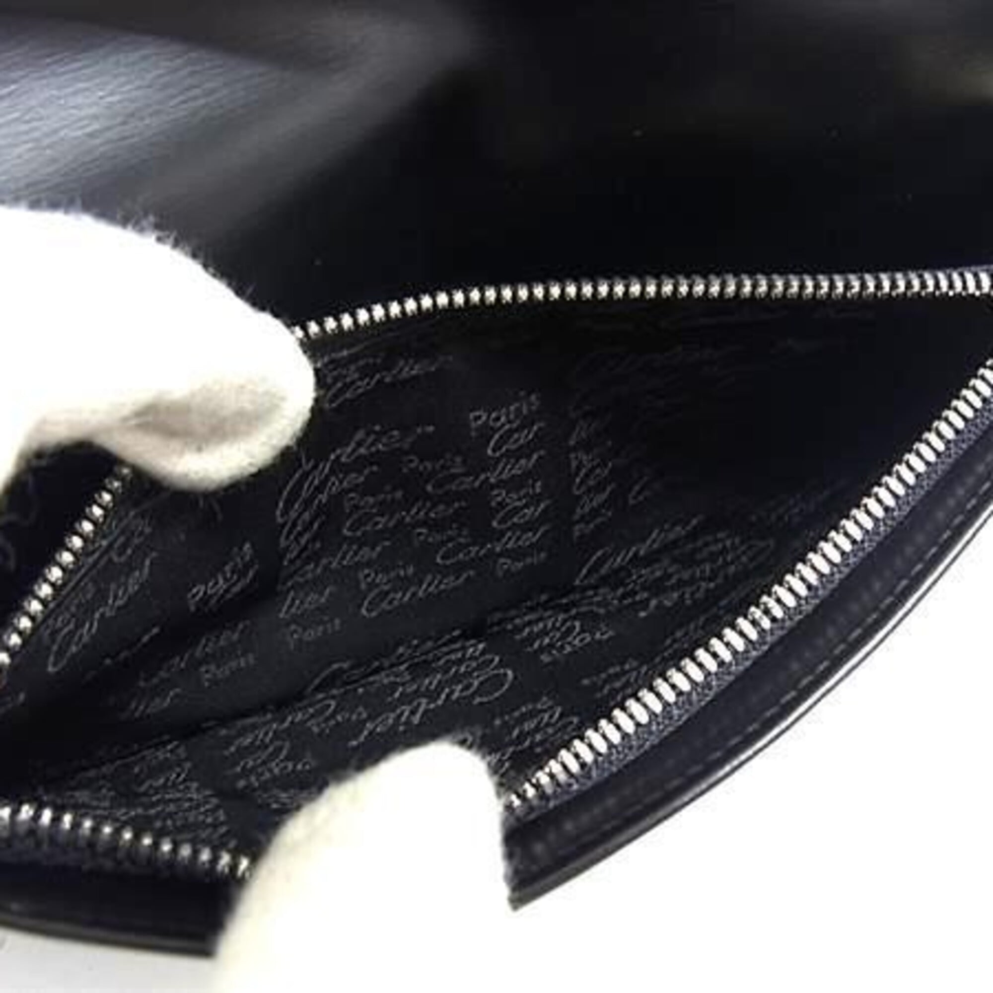 Cartier Pasha Black Leather Wallet (Bi-Fold) (Pre-Owned)