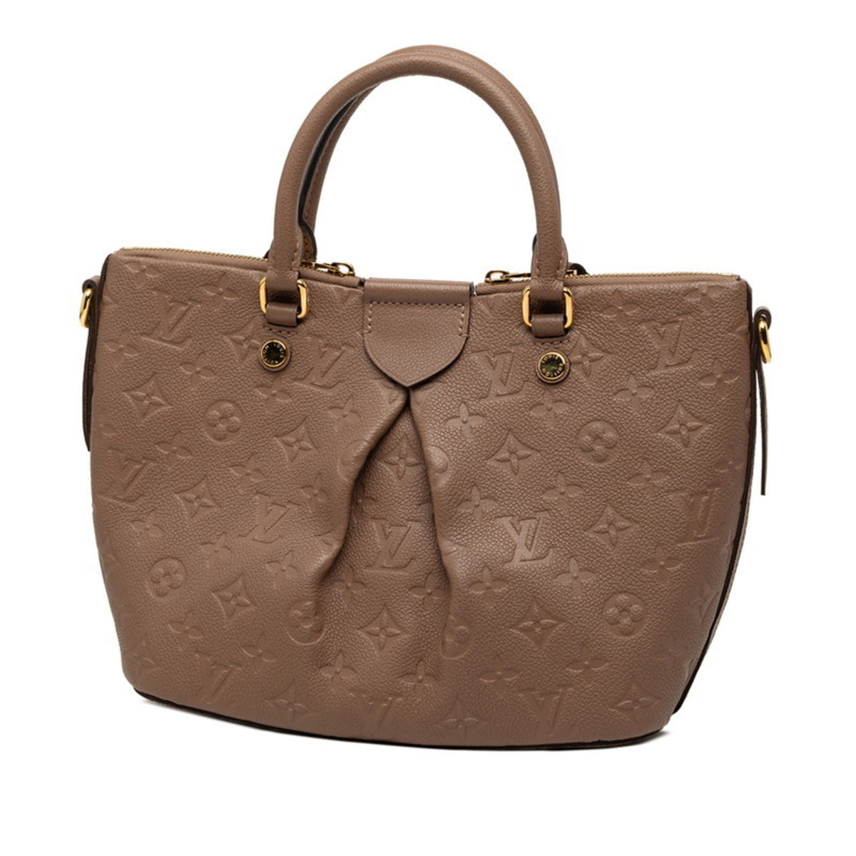 Louis Vuitton Taupe Leather Handbag Shoulder Bag (Pre-Owned)