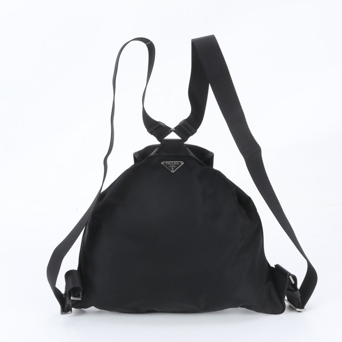 Prada Black Leather Nylon Backpack (Pre-Owned)