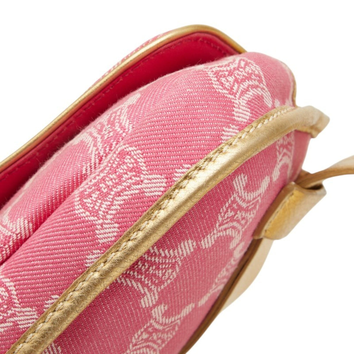 Celine Gold Pink Denim Sling Bag (Pre-Owned)