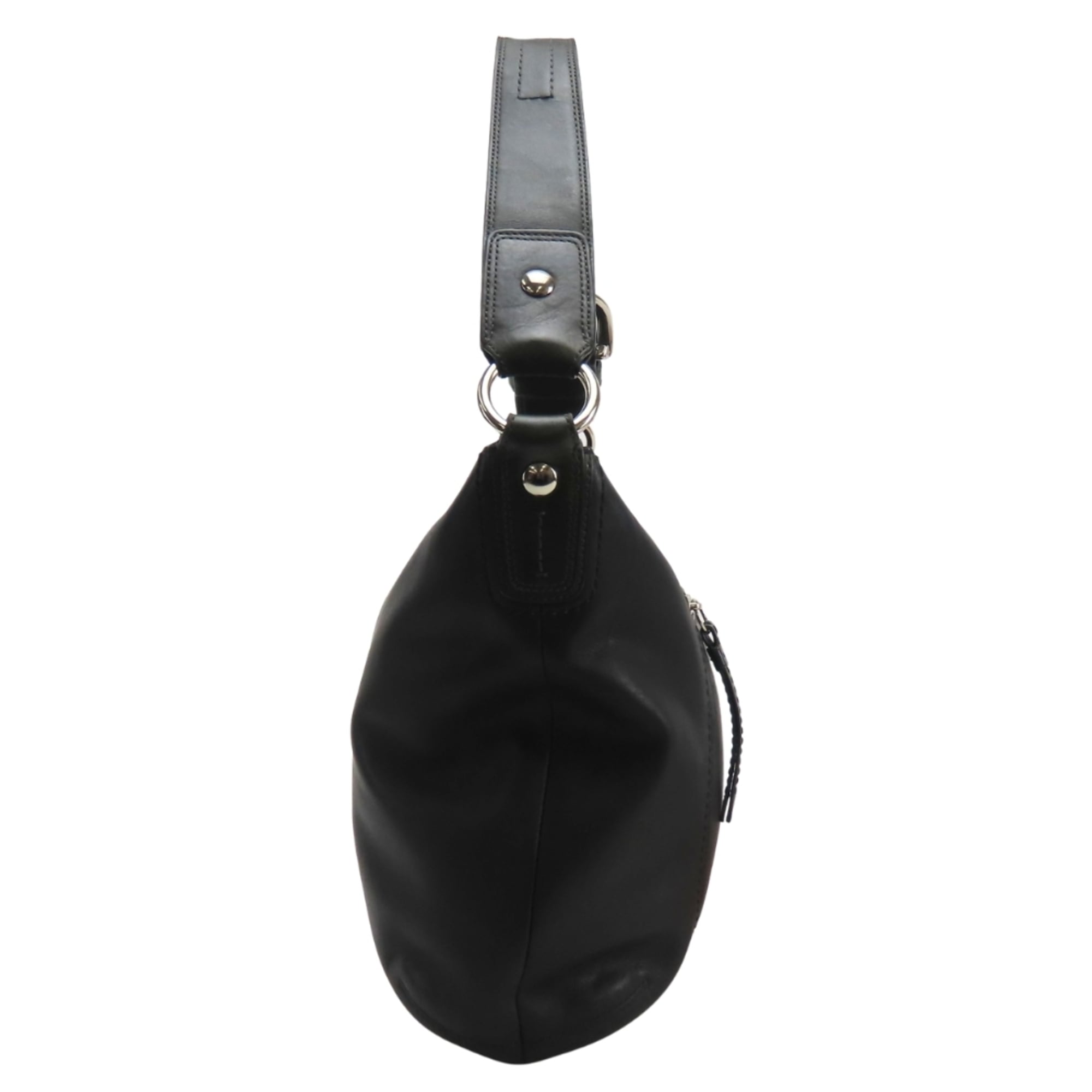 Coach Black Leather Shoulder Bag (Pre-Owned)