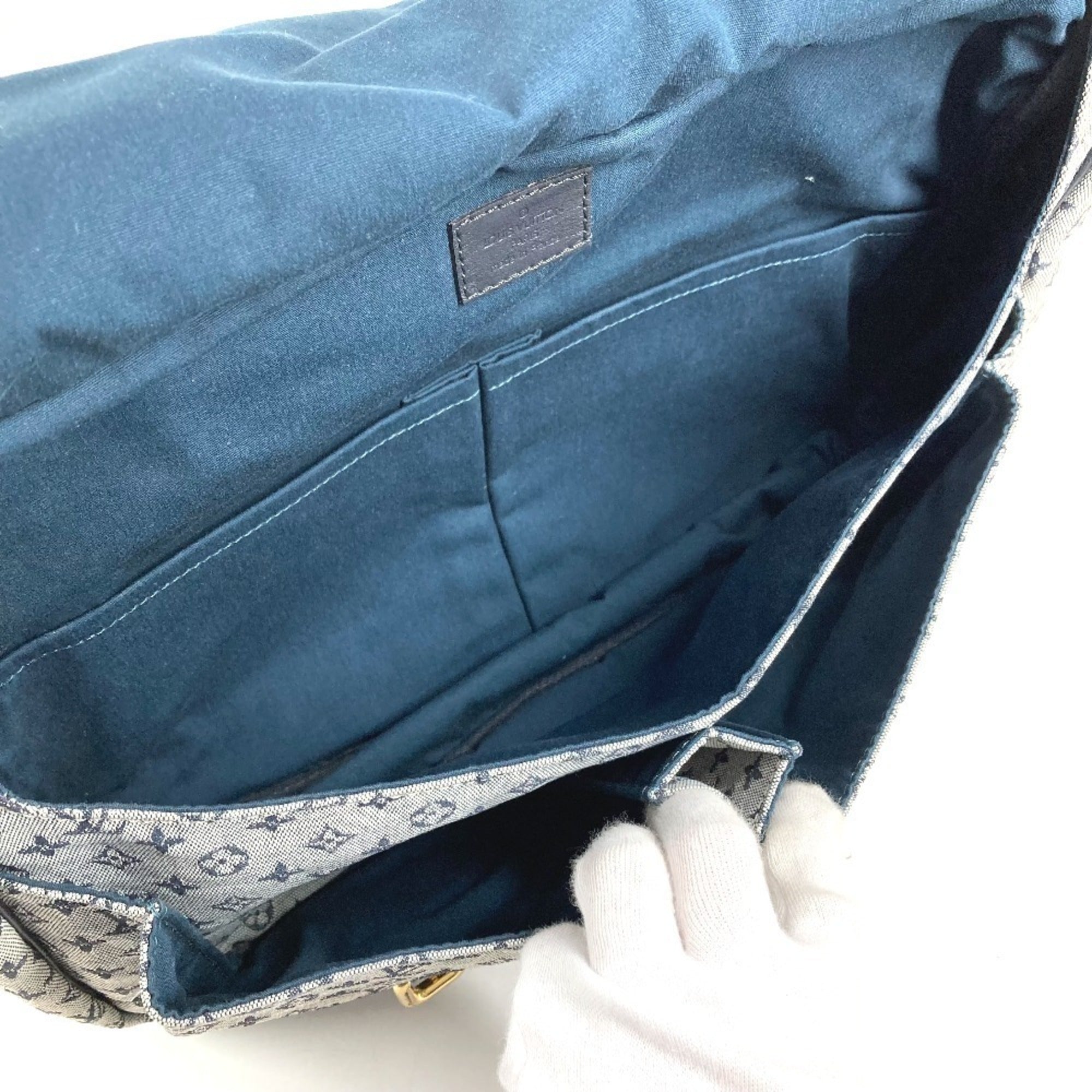 Louis Vuitton Navy Monogram Mini Messenger Bag Shoulder Bag (Pre-Owned)