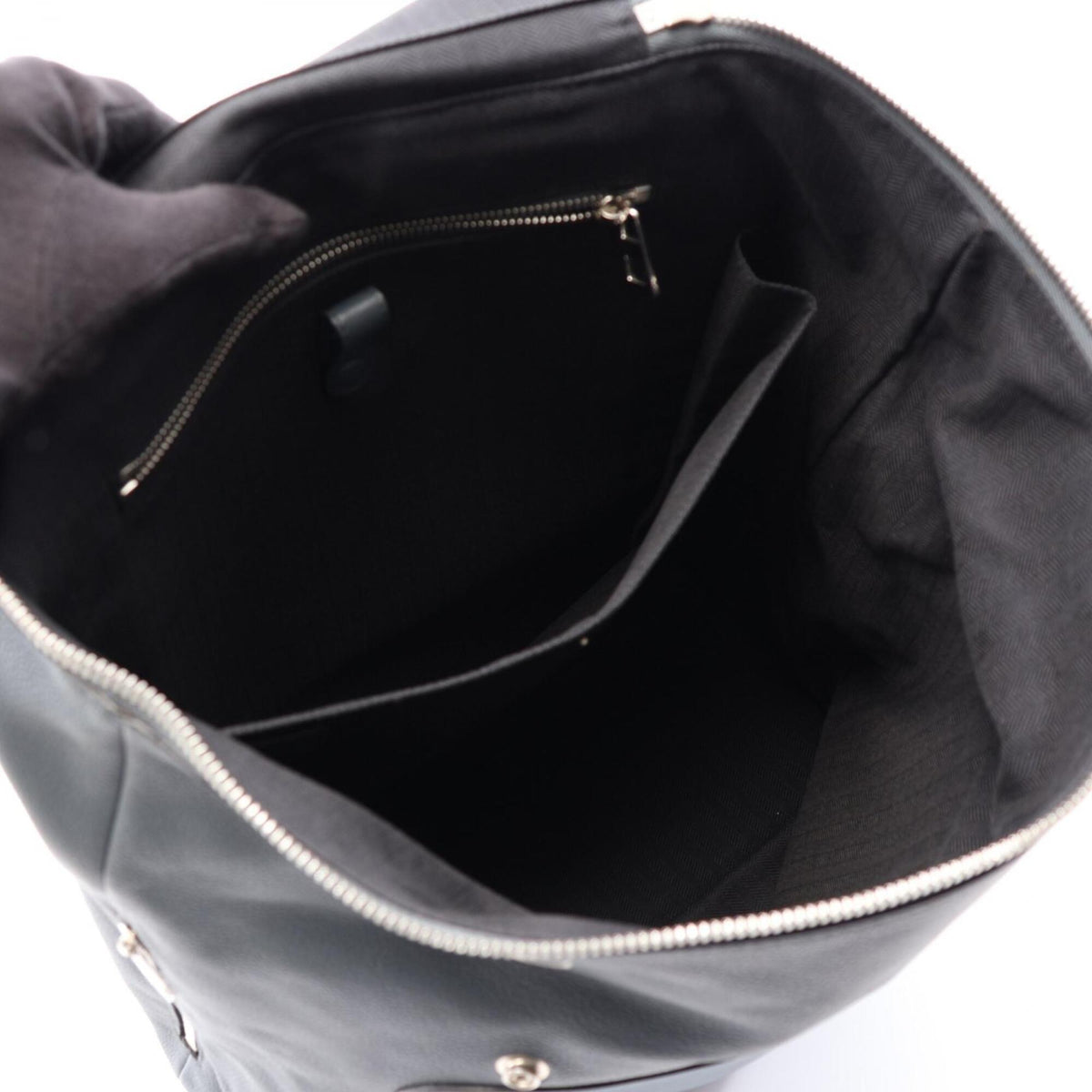 Loewe Black Blue Gray Leather Backpack Handbag (Pre-Owned)