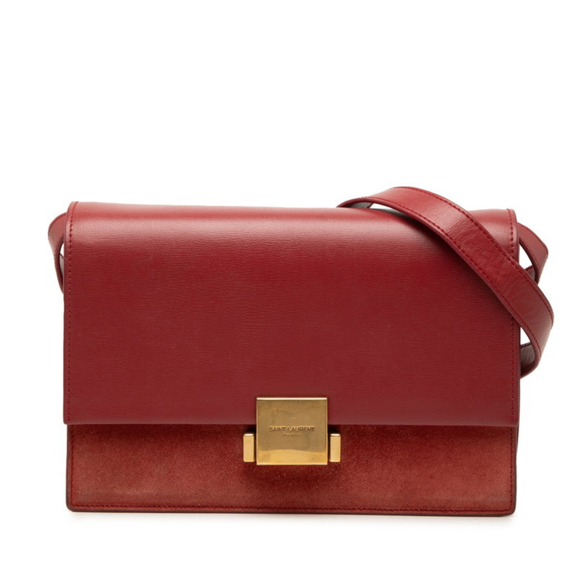 Saint Laurent Red Color Leather Shoulder Bag (Pre-Owned)