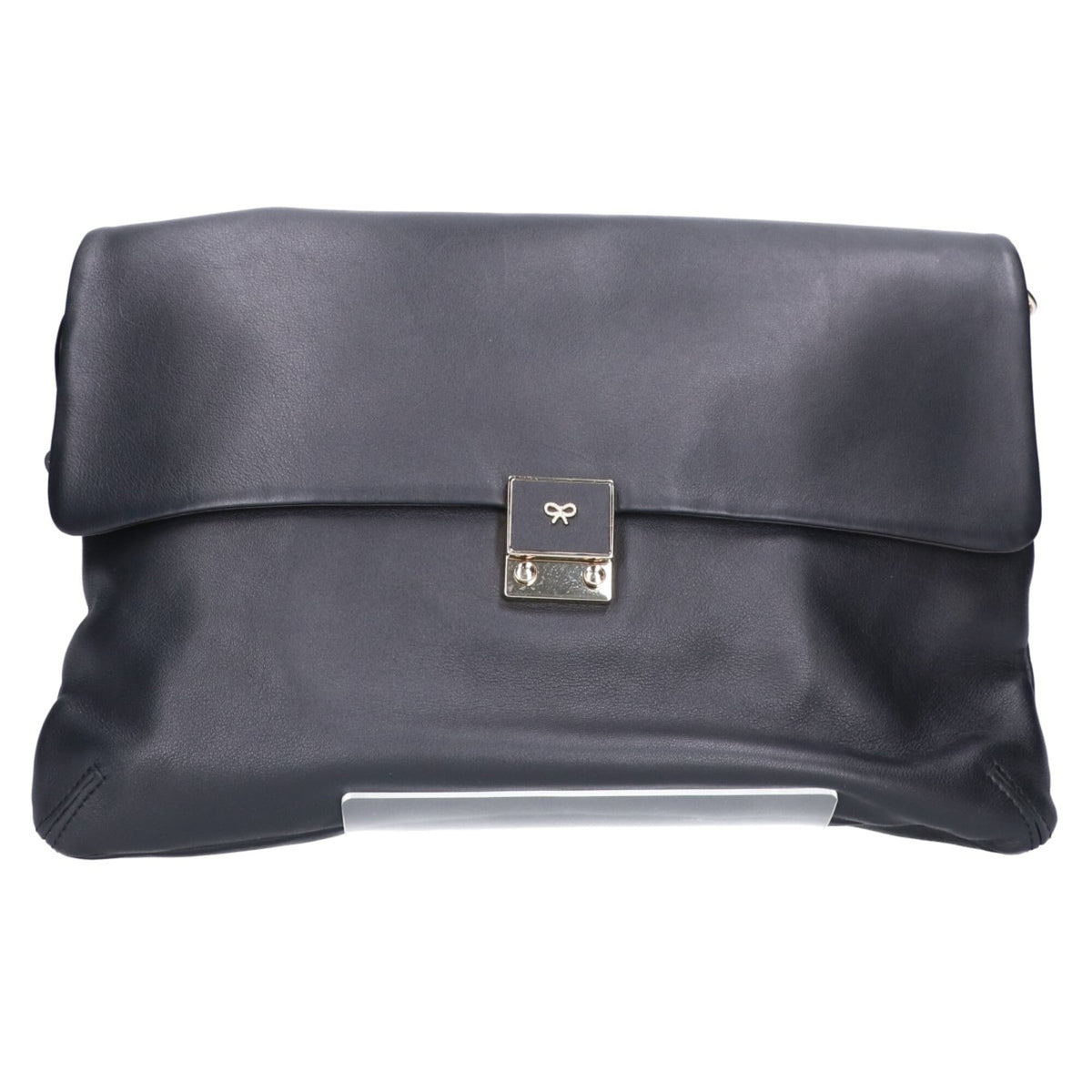 Anya Hindmarch Black Brown Gray Leather Shoulder Bag (Pre-Owned)
