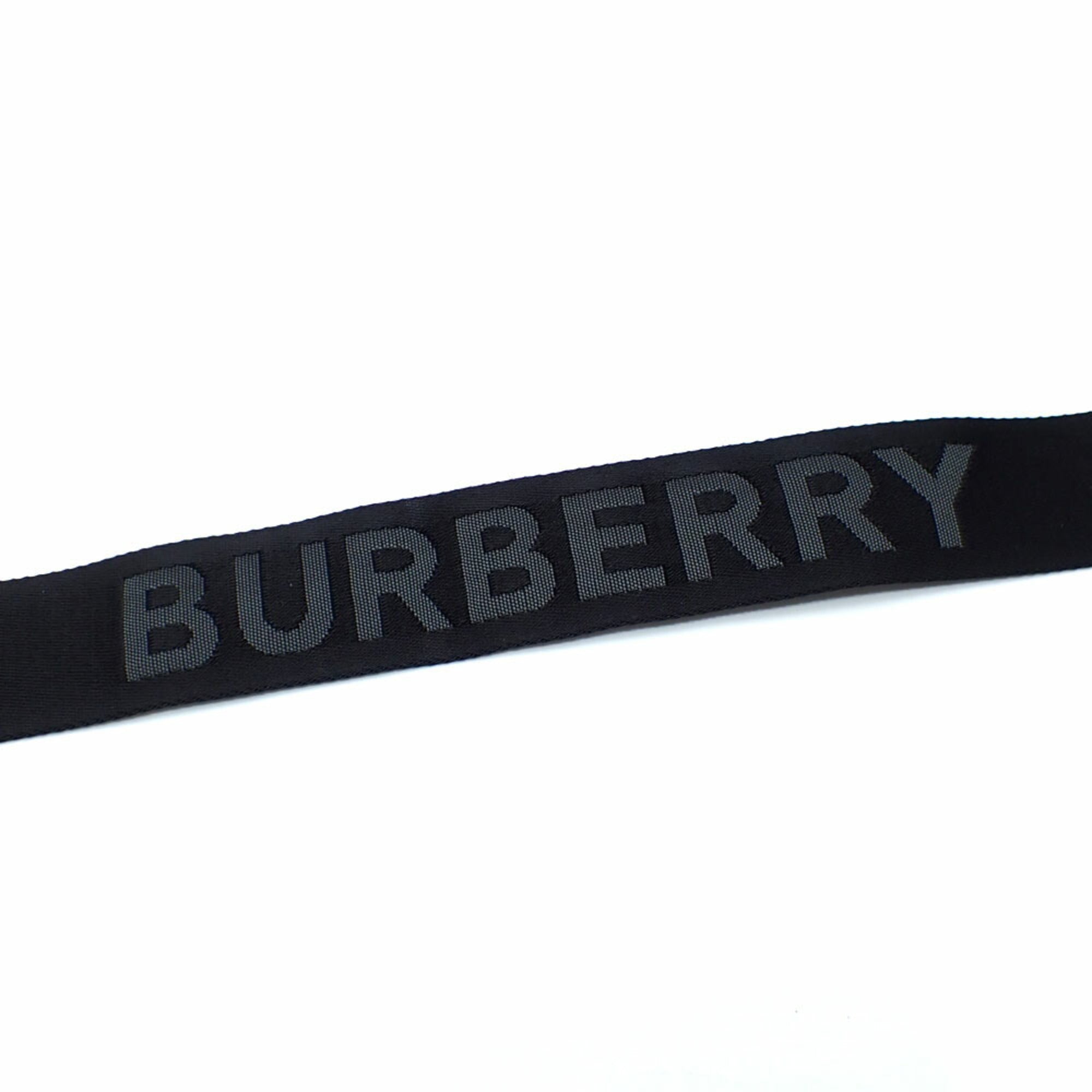 Burberry Beige Black Cotton Polyester Leather Shoulder Bag (Pre-Owned)