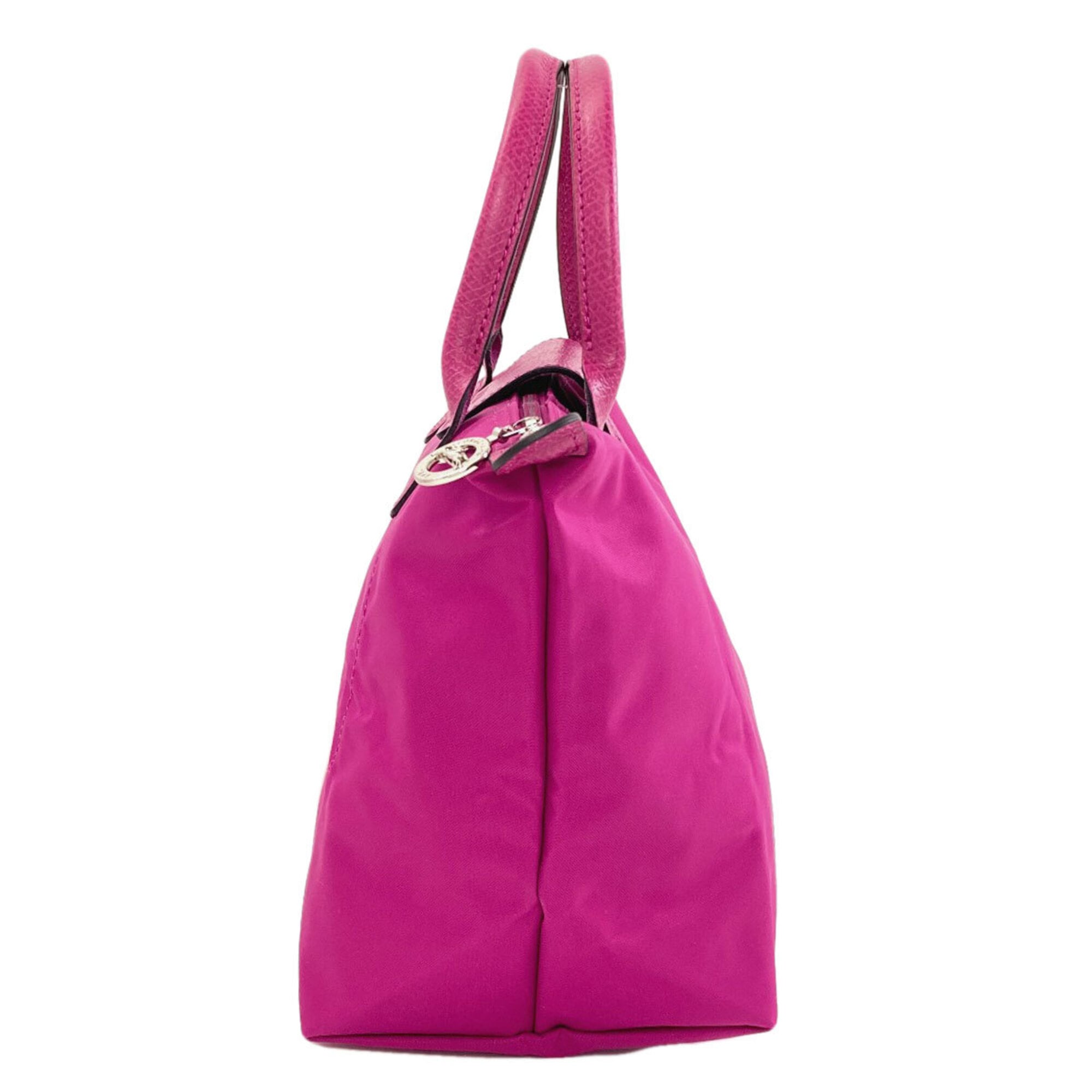 Longchamp Le Pliage Purple Nylon Handbag (Pre-Owned)