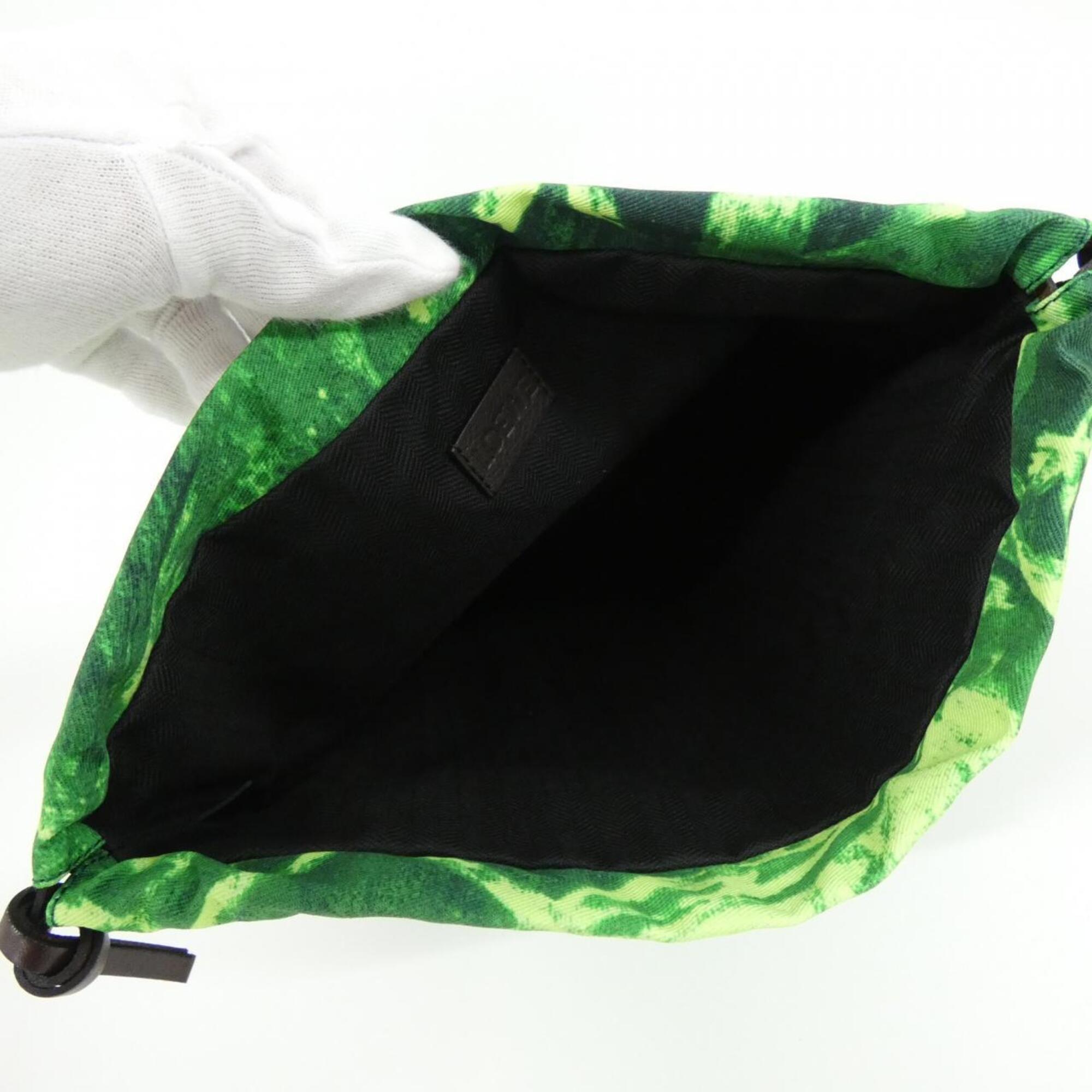 Loewe Green Canvas Handbag Pouch (Pre-Owned)