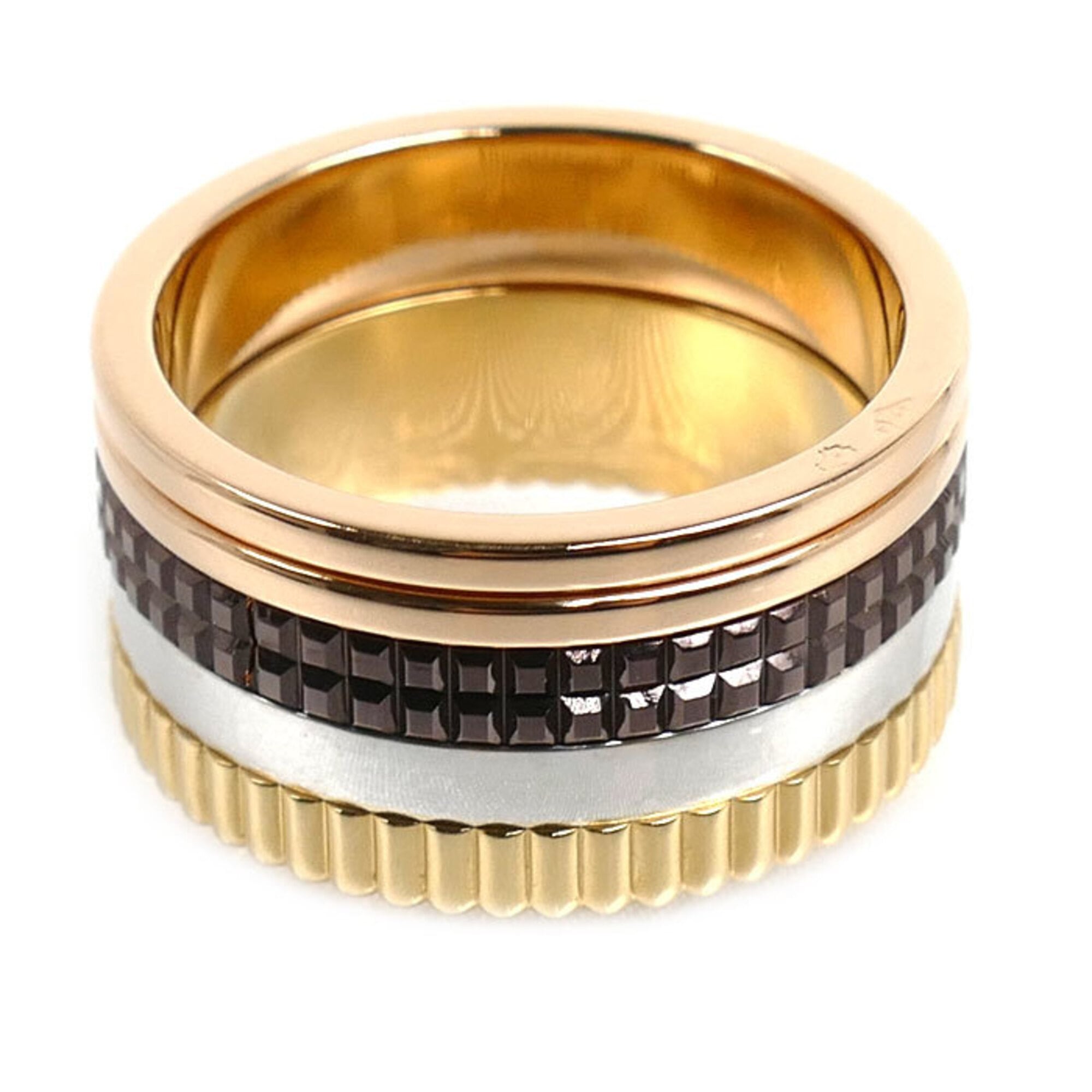 Boucheron Yellow Gold (18K) Pink Gold (18K) White Gold (18K) Band Ring (Pre-Owned)