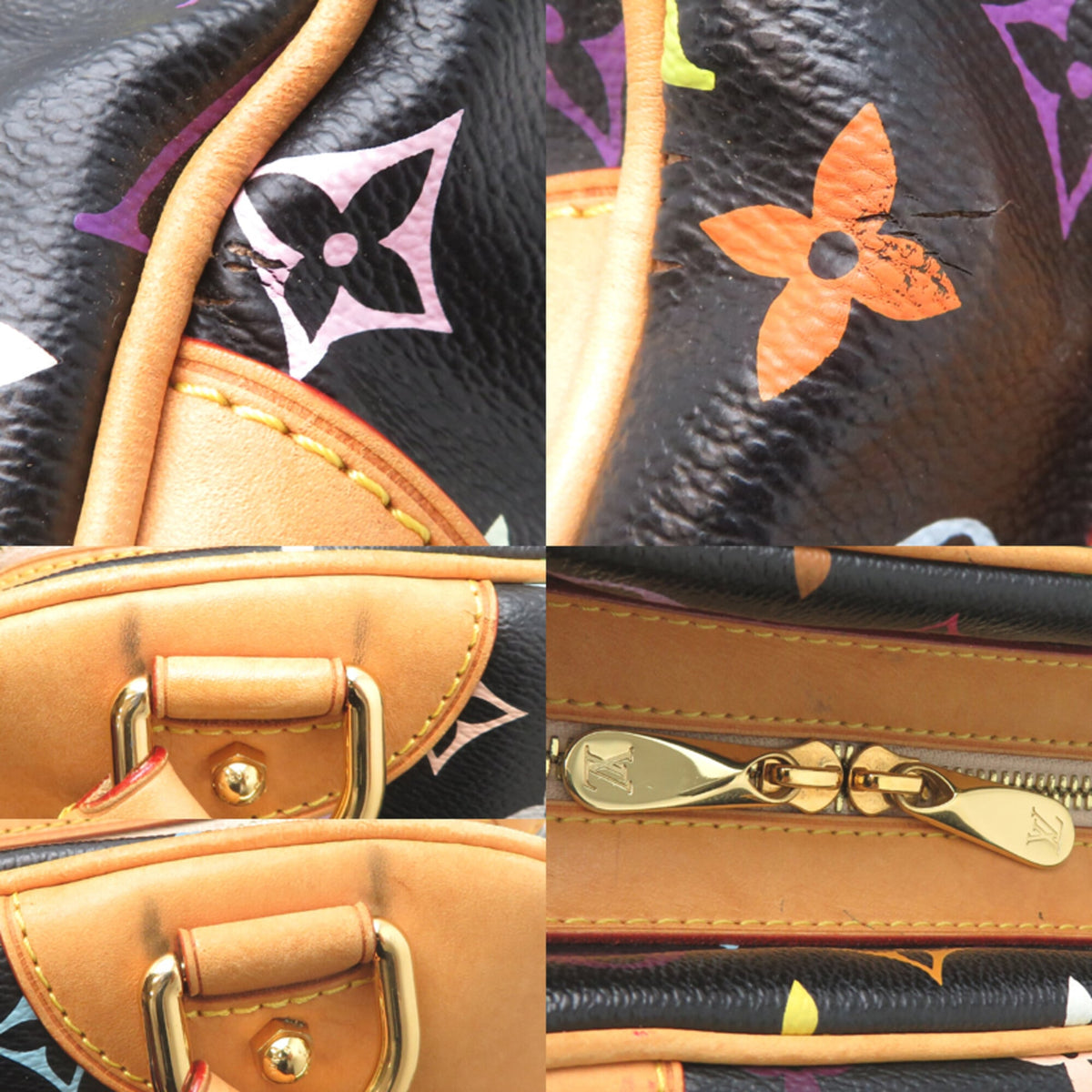 Louis Vuitton Black Monogram Multicolore Handbag (Pre-Owned)