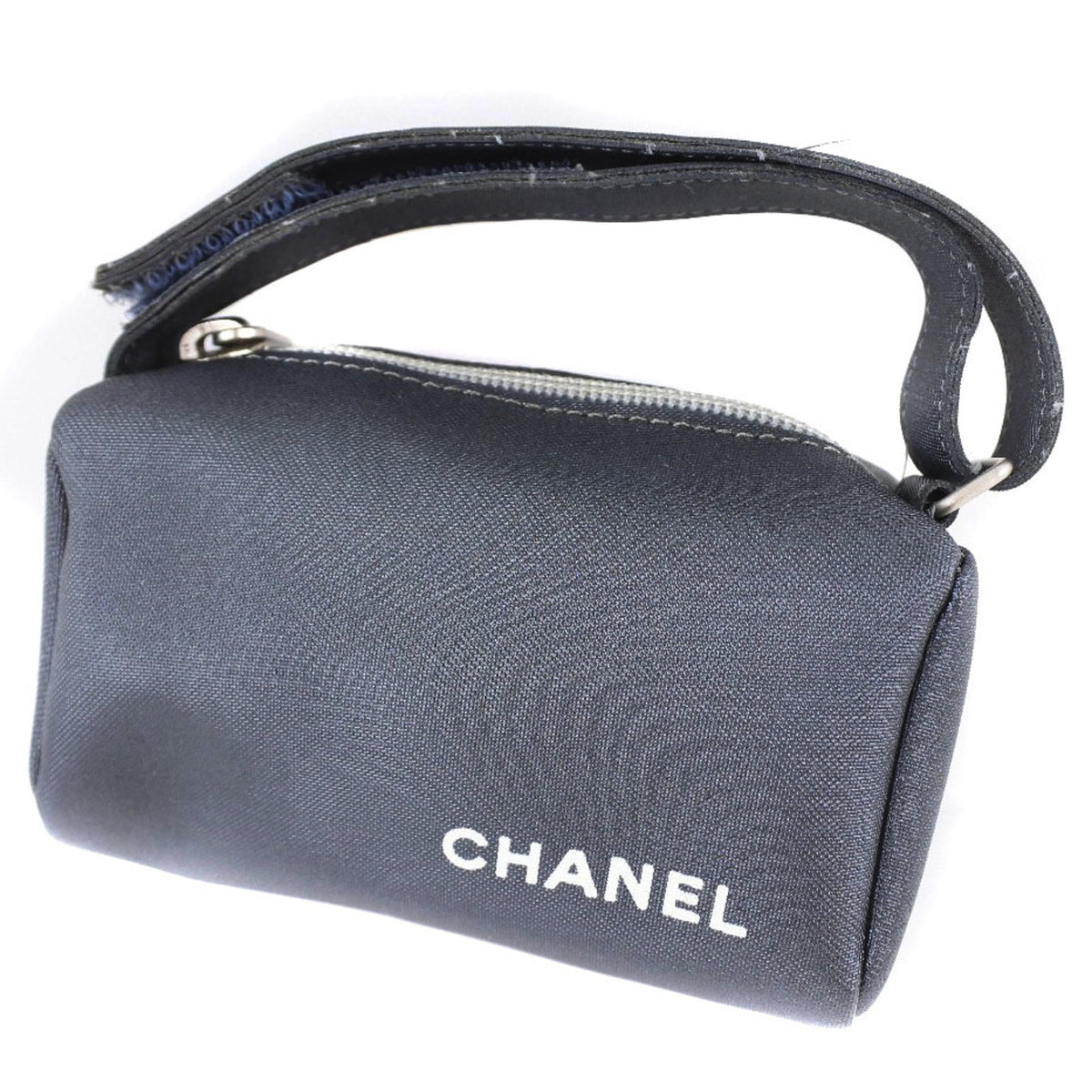 Chanel Gray Nylon Pouch (Pre-Owned)