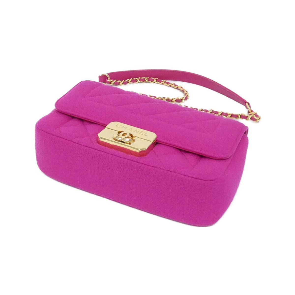 Chanel Gold Canvas Shoulder Bag (Pre-Owned)