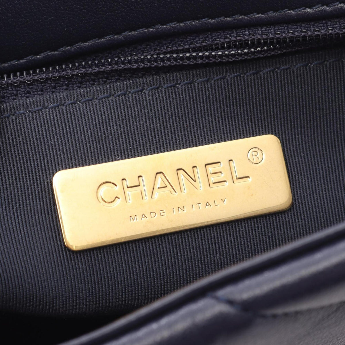 Chanel Matelasse Navy Leather Handbag Shoulder Bag (Pre-Owned)