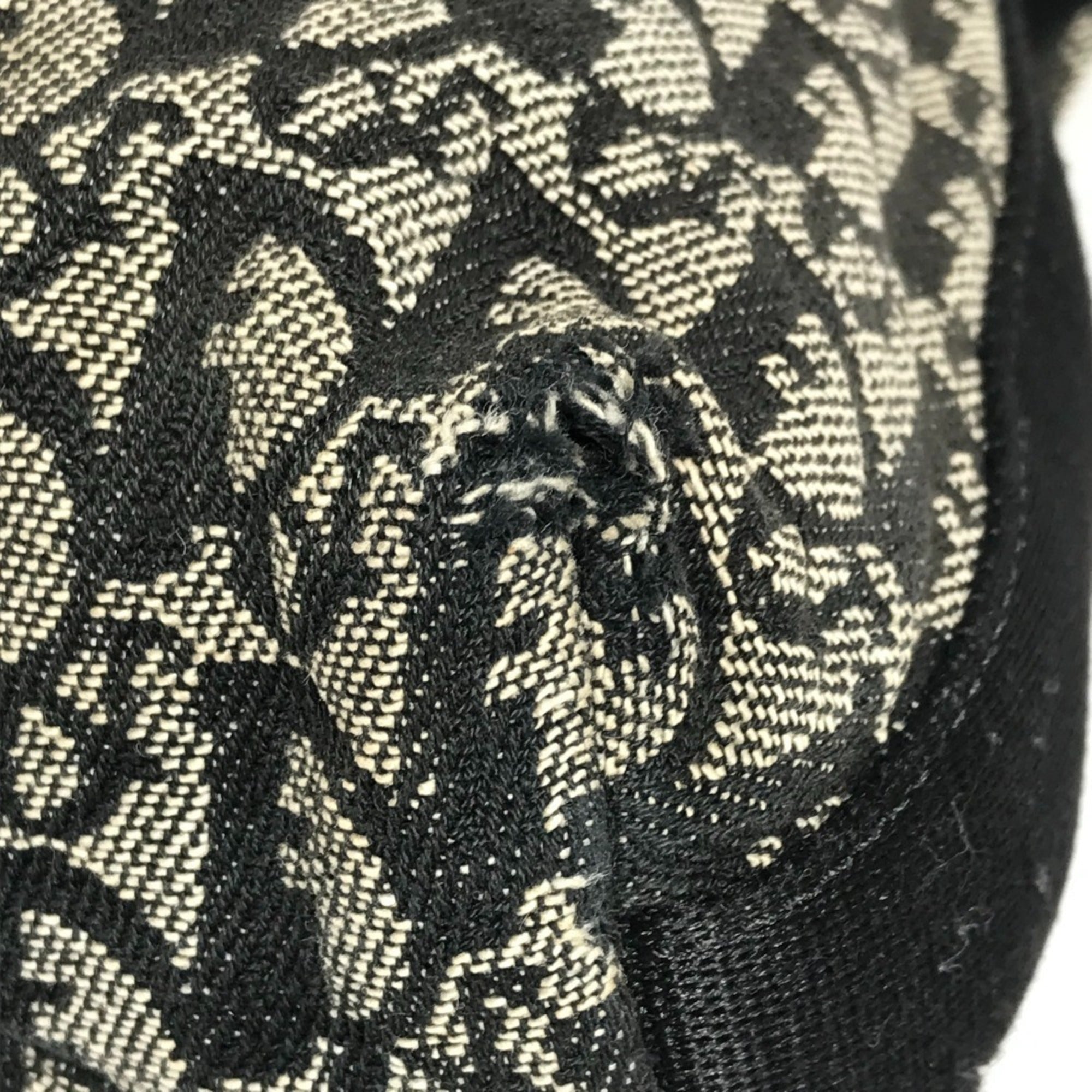 Christian Dior Black Canvas Leather Shoulder Bag (Pre-Owned)