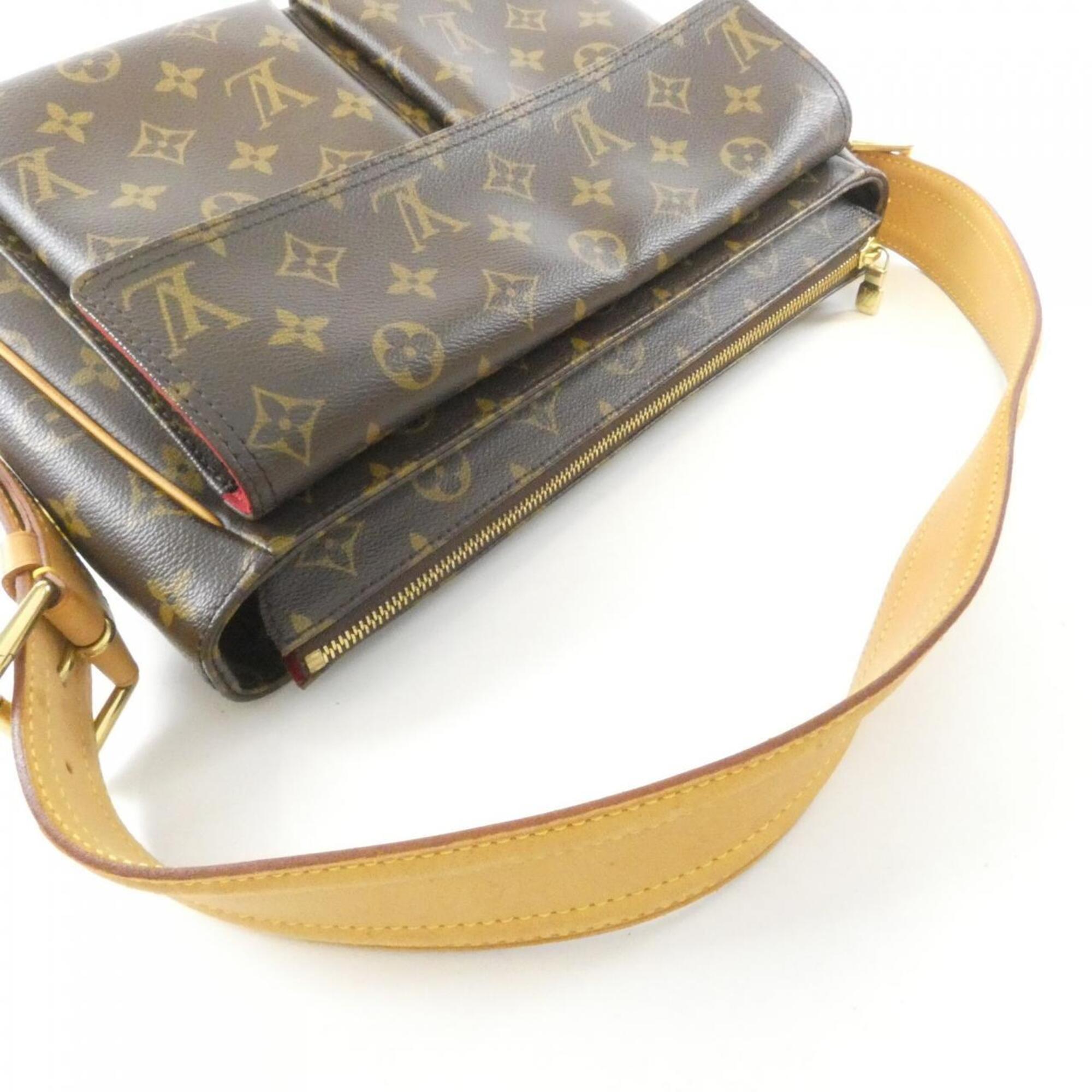 Louis Vuitton Brown Coated Canvas Shoulder Bag (Pre-Owned)
