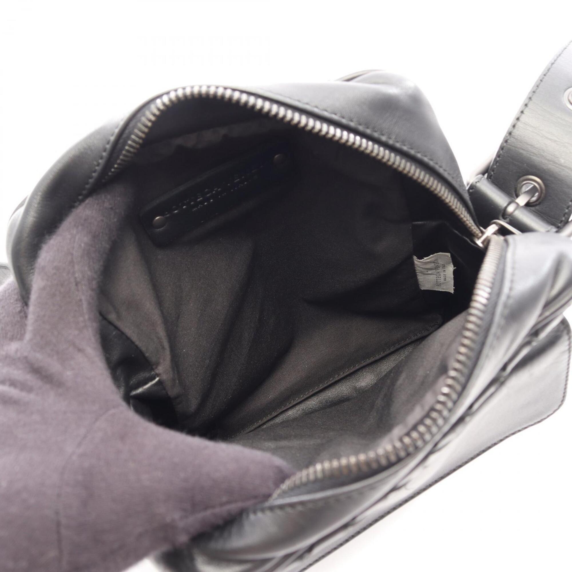 Bottega Veneta Black Intrecciato Handbag Shoulder Bag (Pre-Owned)