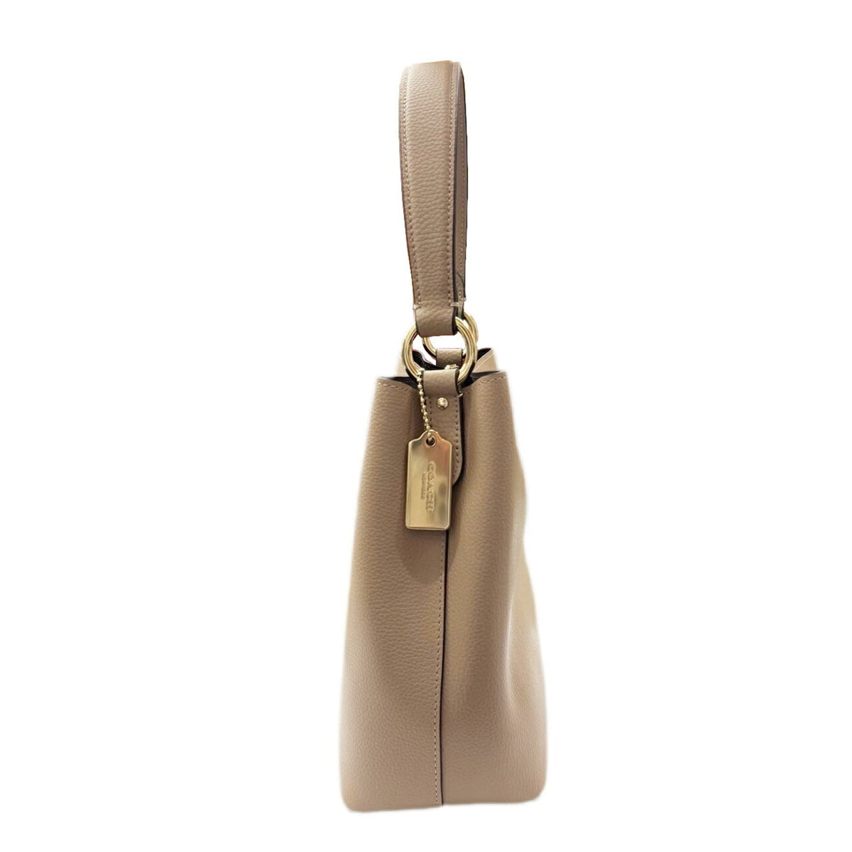 Coach Beige Leather Handbag Shoulder Bag (Pre-Owned)