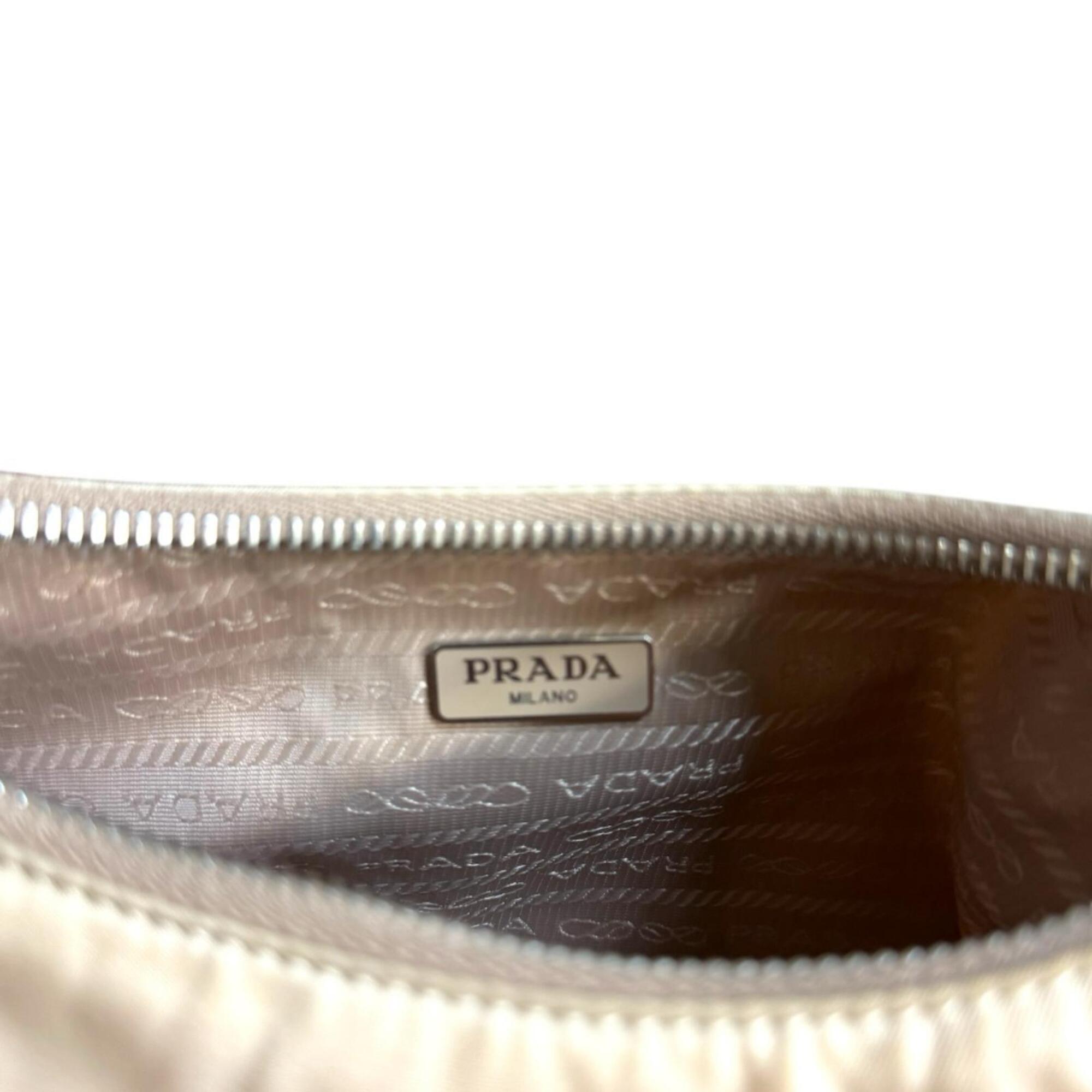 Prada Beige Nude Beige Nylon Shoulder Bag (Pre-Owned)