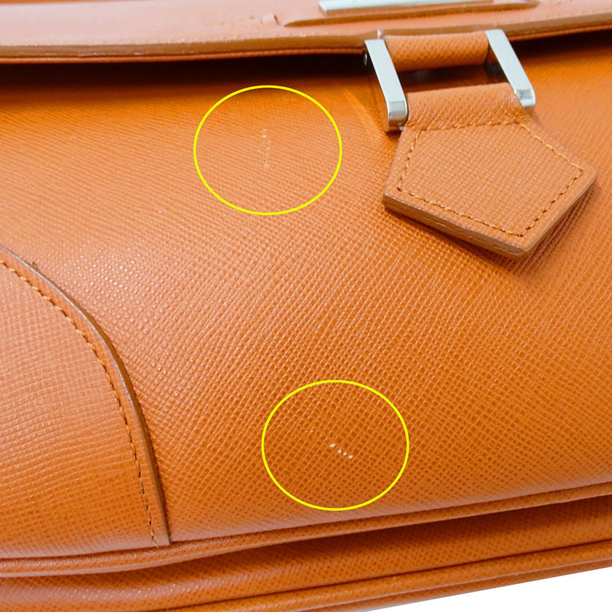 Burberry Orange Leather Handbag Shoulder Bag (Pre-Owned)