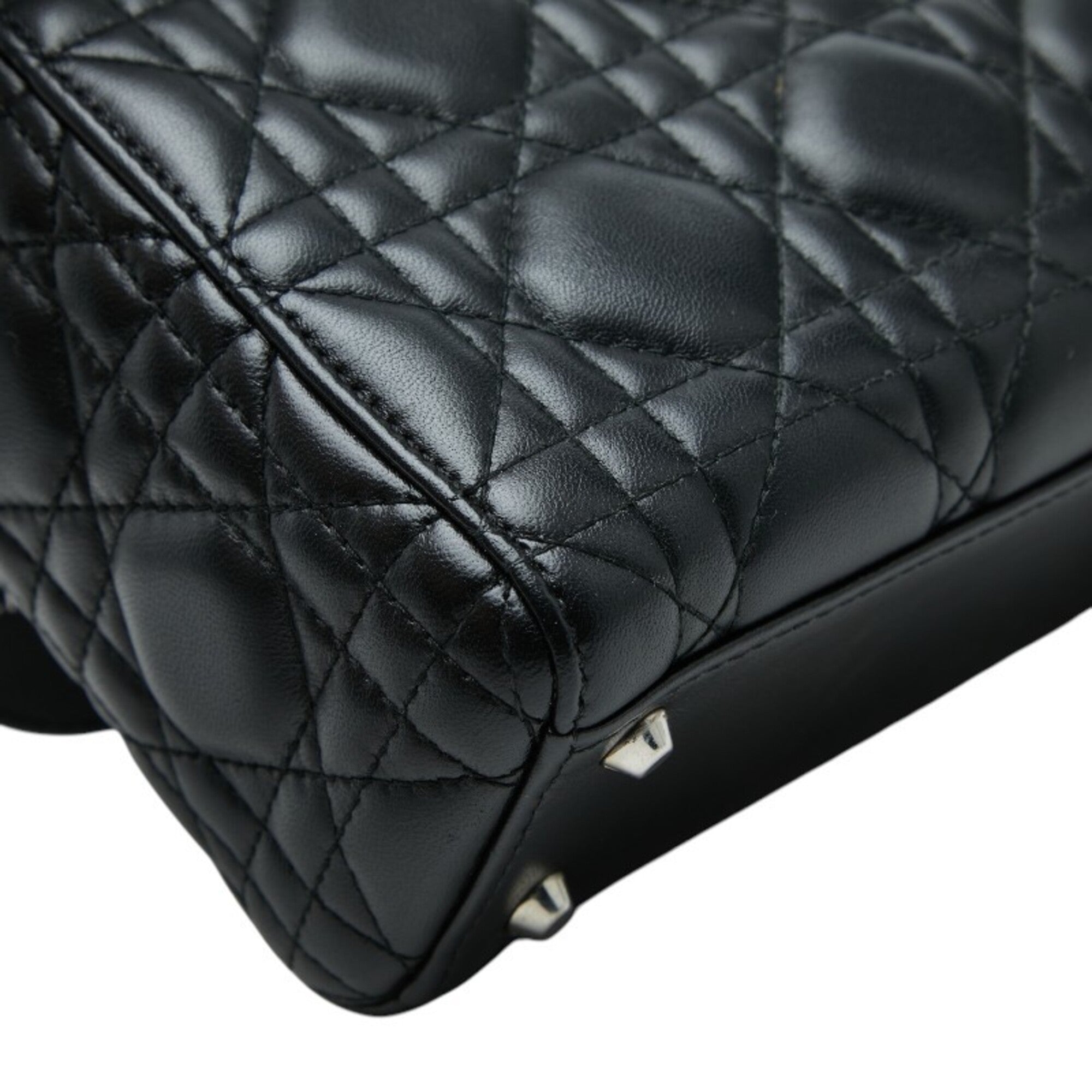 Christian Dior Black Leather Handbag Shoulder Bag (Pre-Owned)