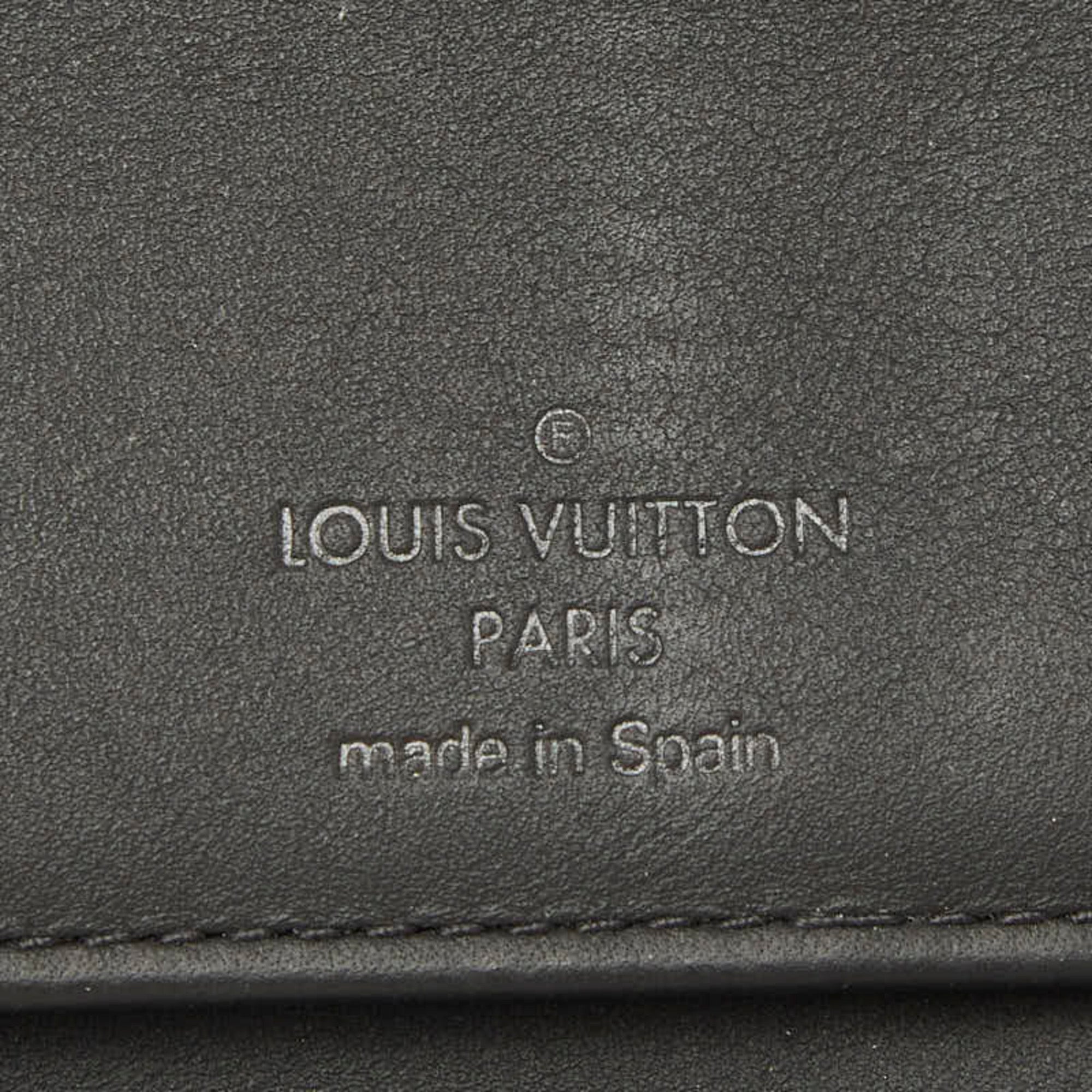 Louis Vuitton Black Monogram Leather Coin Purse/Coin Case (Pre-Owned)