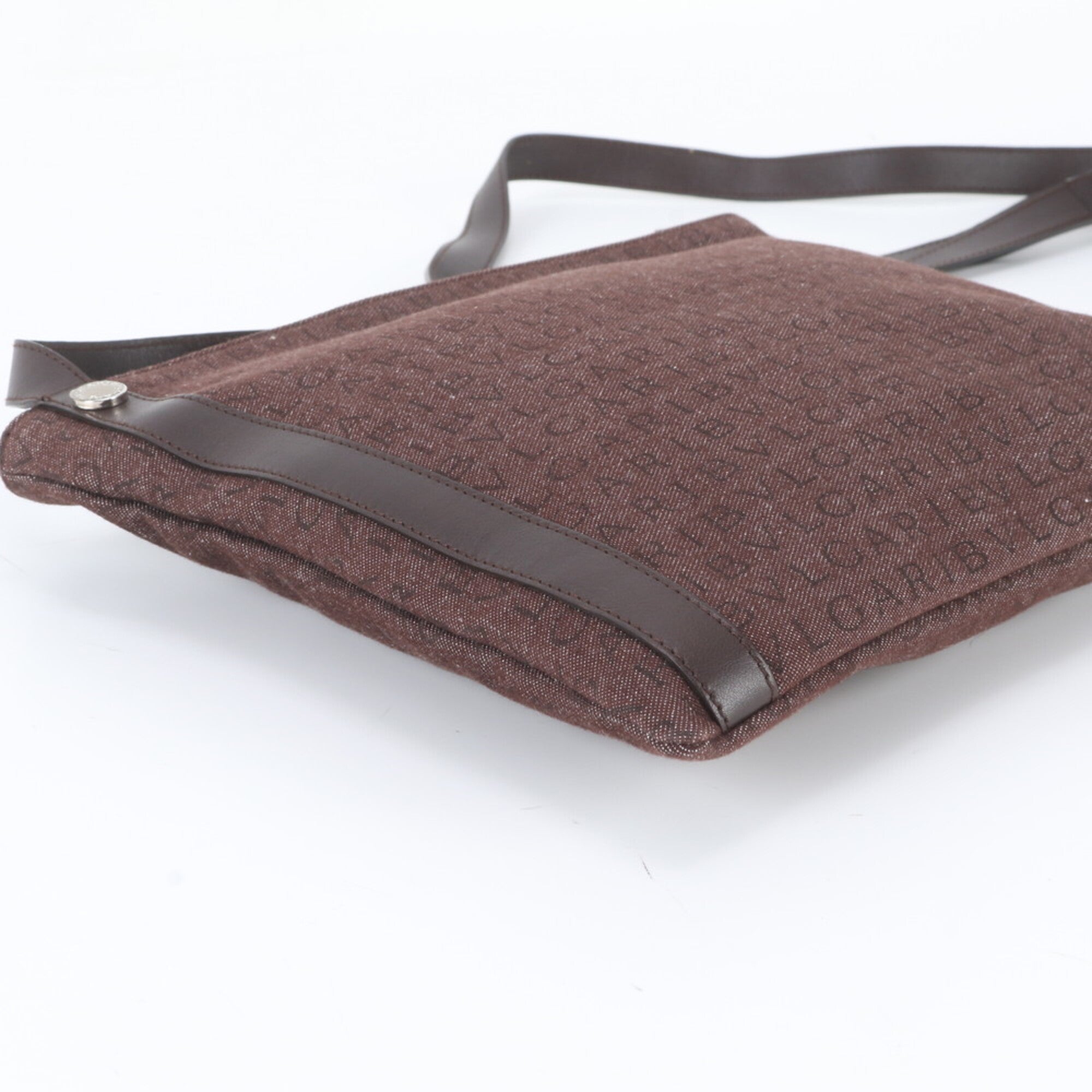 Bvlgari Brown Canvas Shoulder Bag (Pre-Owned)
