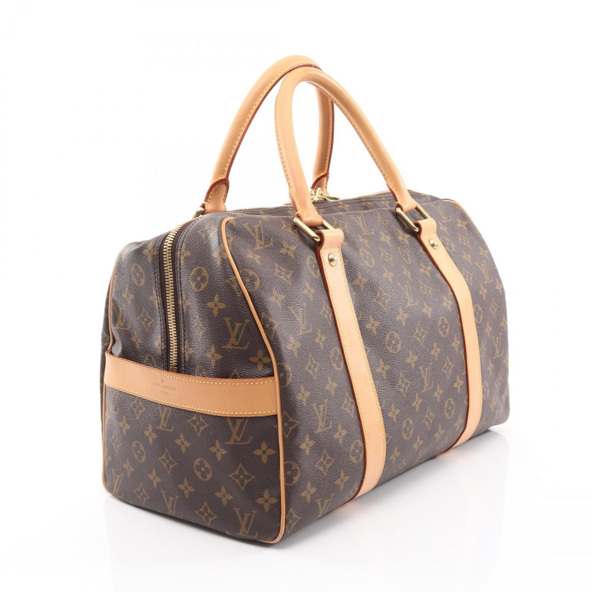 Louis Vuitton Brown Coated Canvas Leather Boston Bag (Pre-Owned)