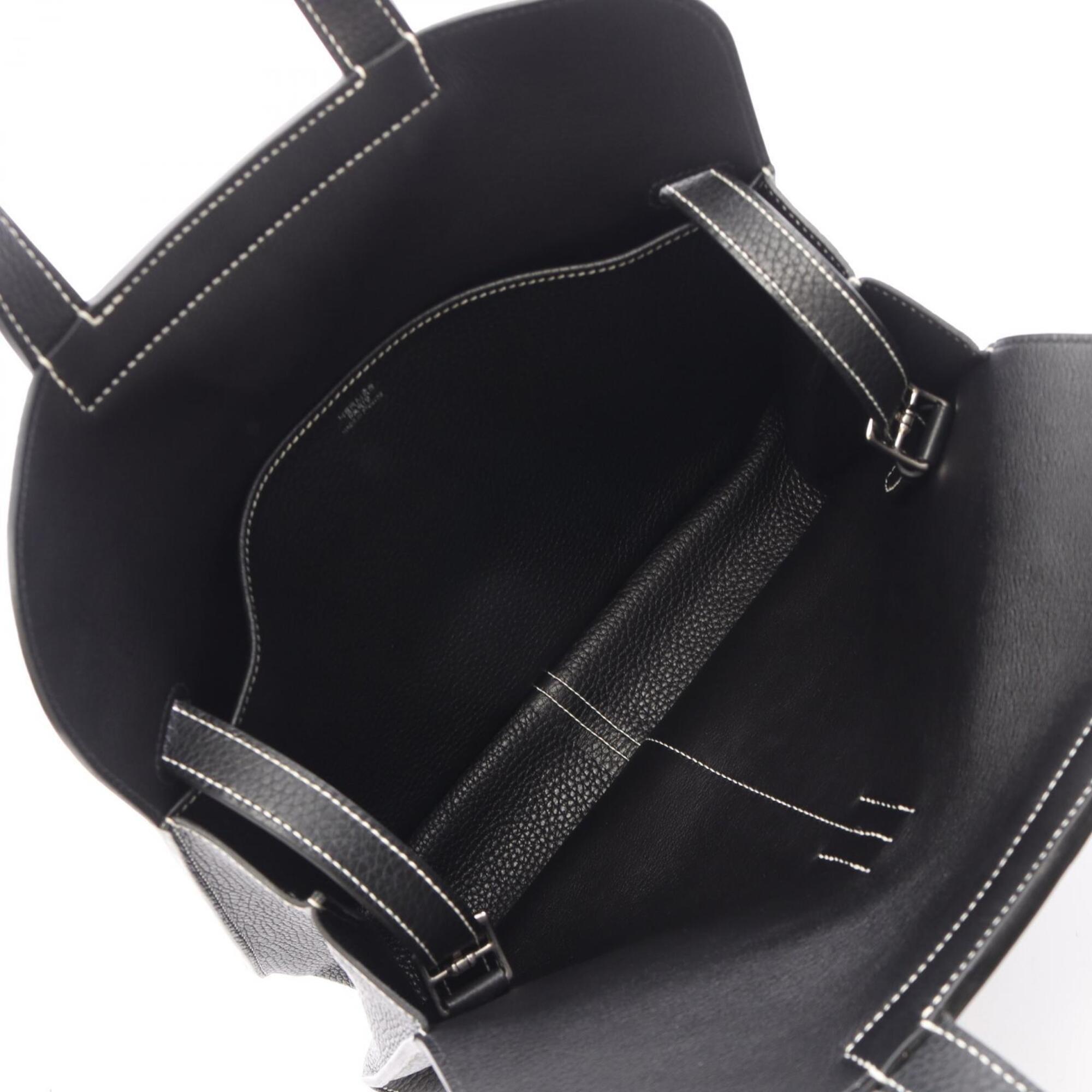 Hermes Black Taurillon Clemence Leather Handbag (Pre-Owned)