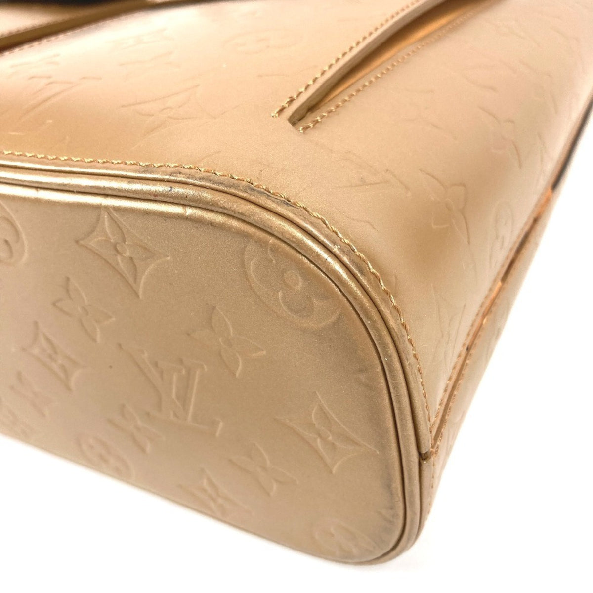 Louis Vuitton Beige Monogram Mat Leather Shoulder Bag Tote Bag (Pre-Owned)