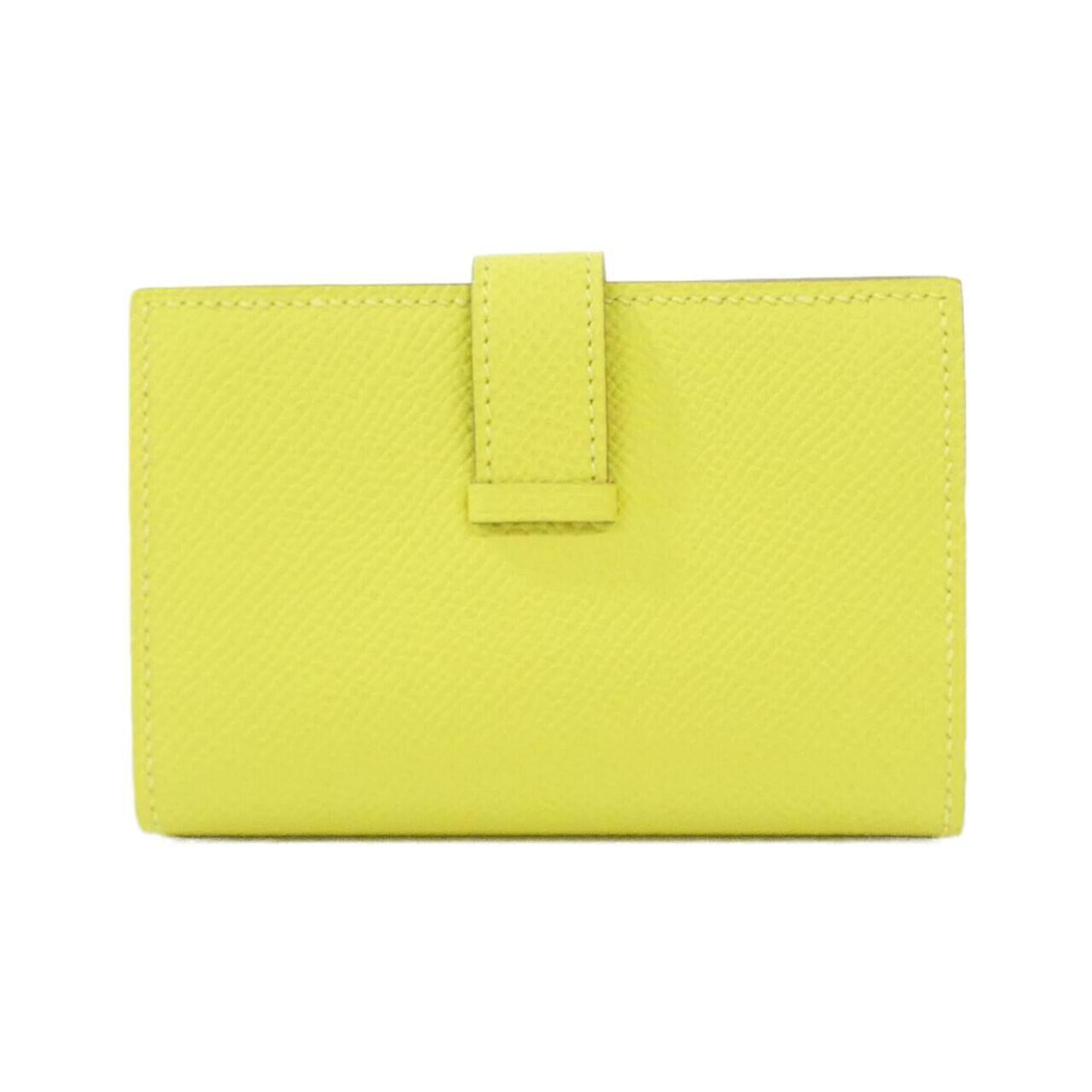 Hermes Lime Yellow Epsom Leather Wallet (Bi-Fold) (Pre-Owned)